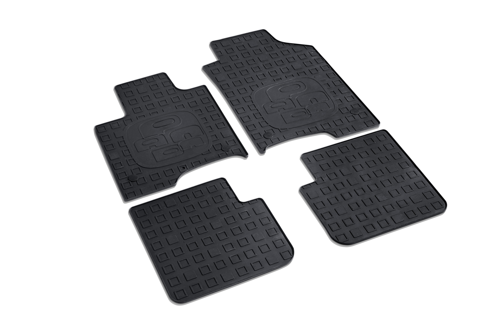Fußmatten Kofferraumwanne Set für Fiat Panda 2012-2023 Schwarz Gummi T