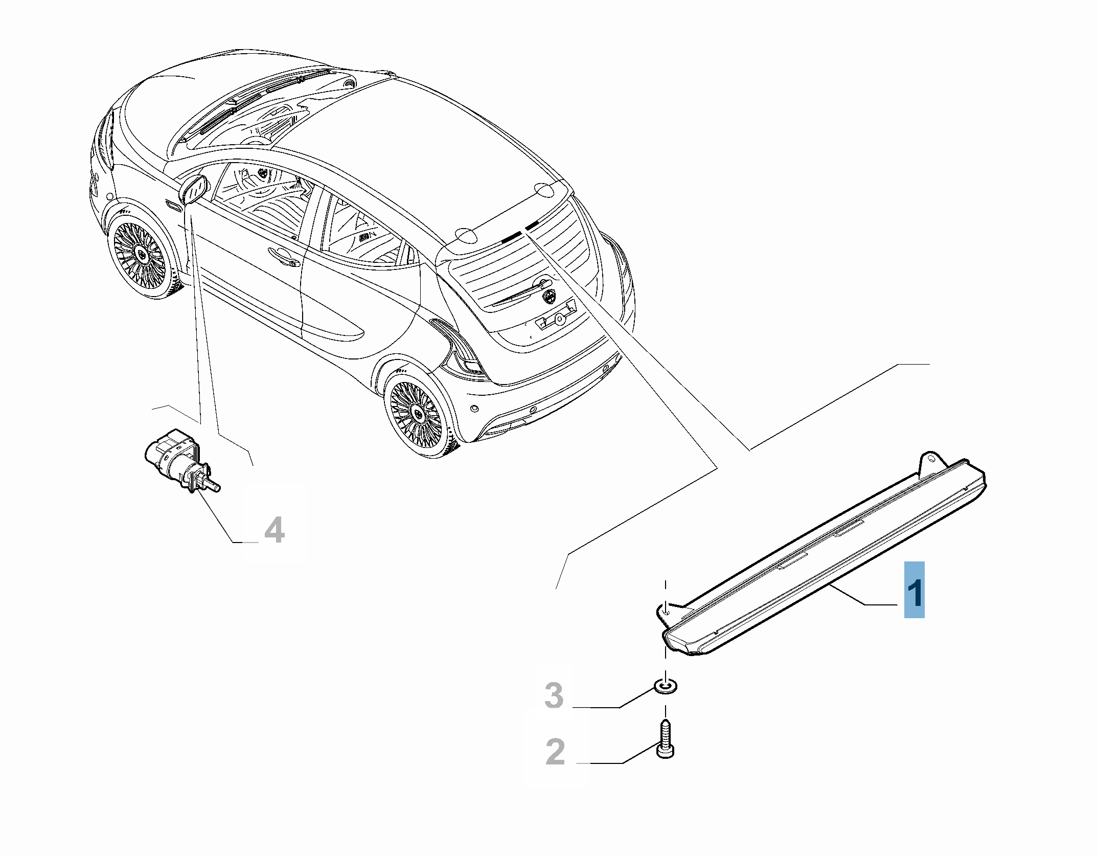 Fanale posteriore terzo stop  undefined