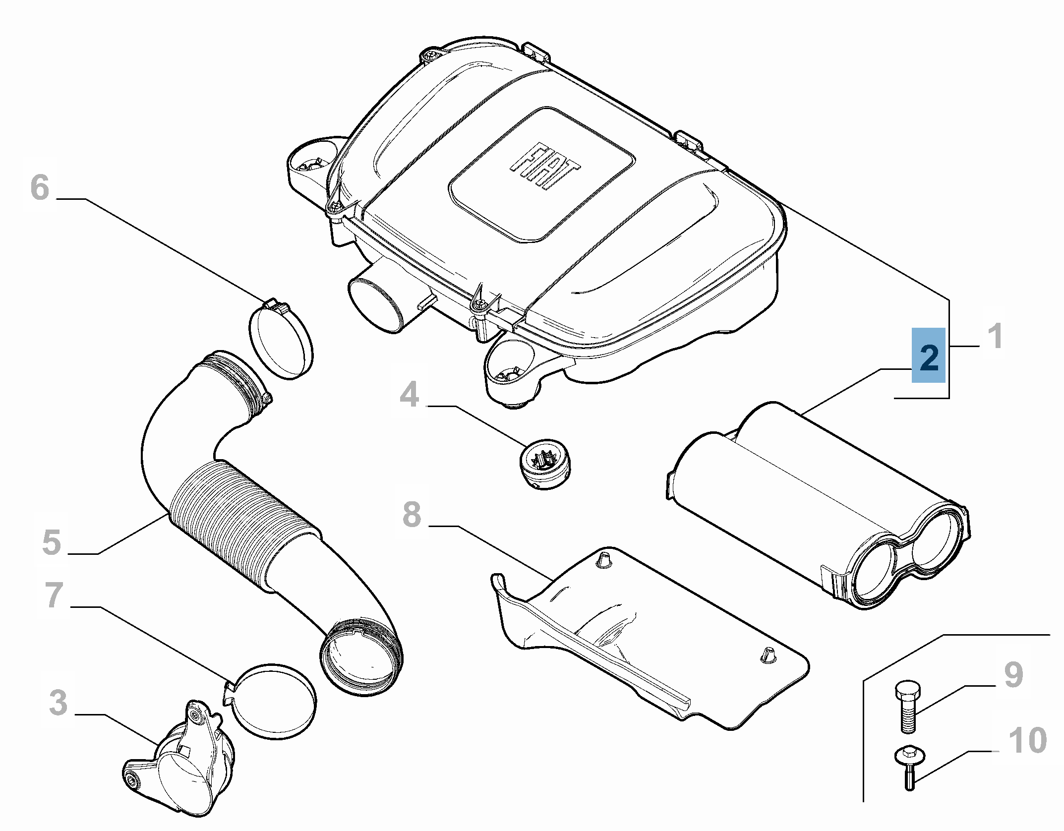 Filtre à air moteur pour 500 undefined