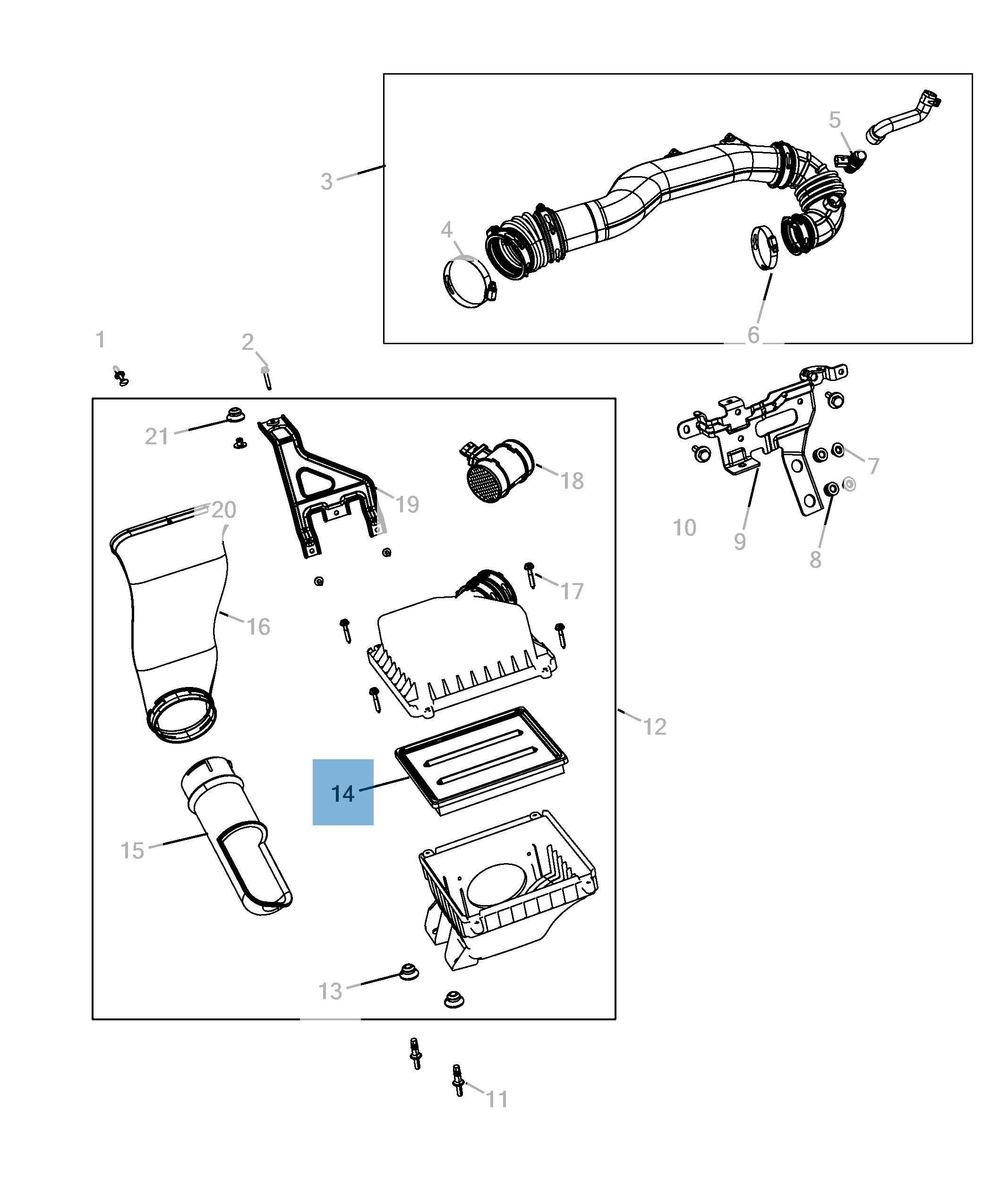 Filtre à air moteur pour Fiat Freemont  undefined