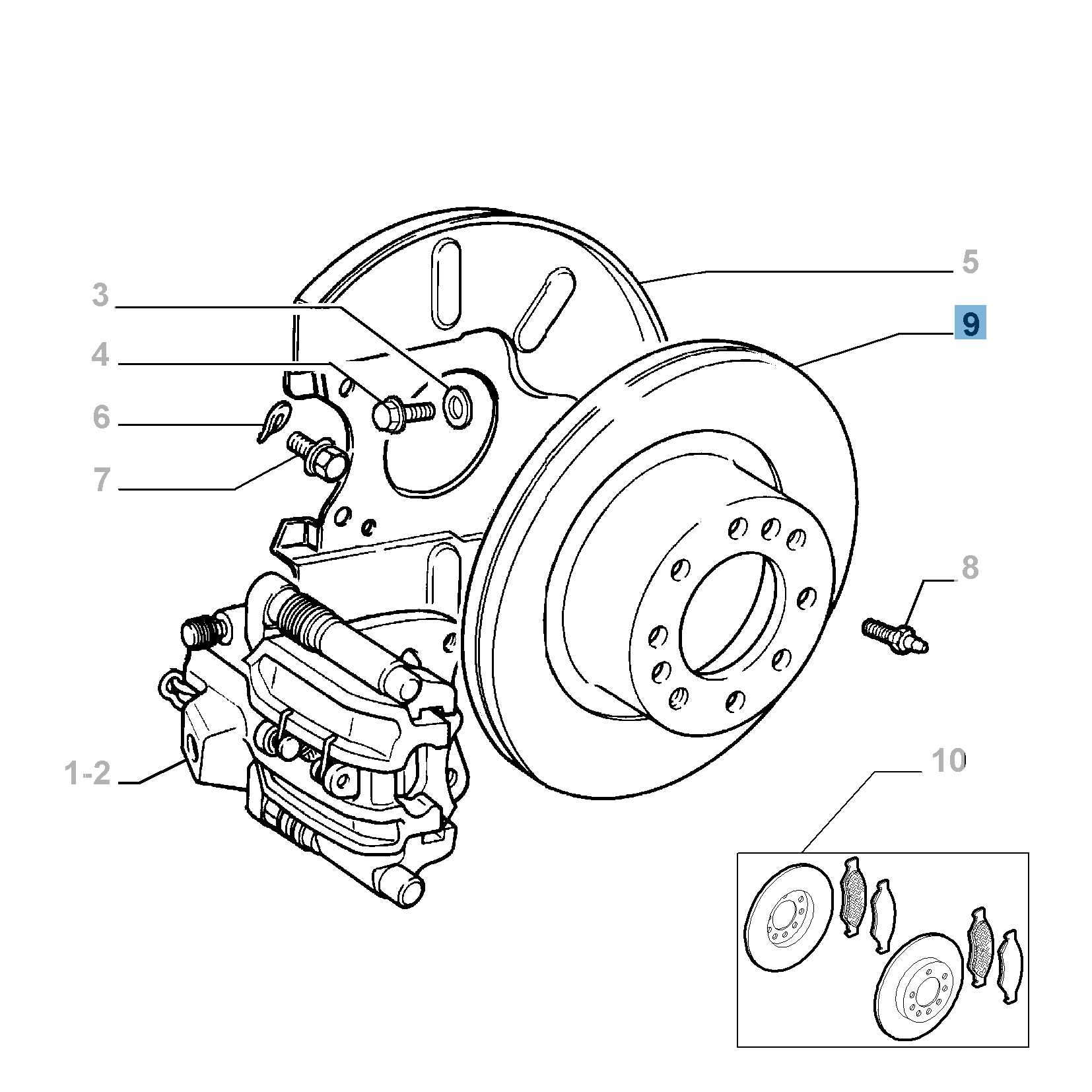 Disco freno posteriore  lancia