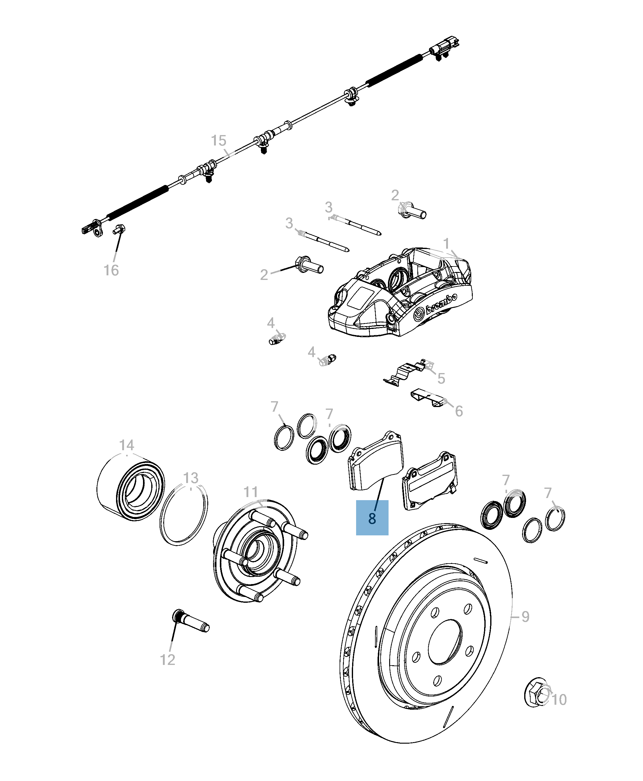 Pastiglia freno disco posteriore  (Set 4 pezzi) per Durango & Cherokee  undefined