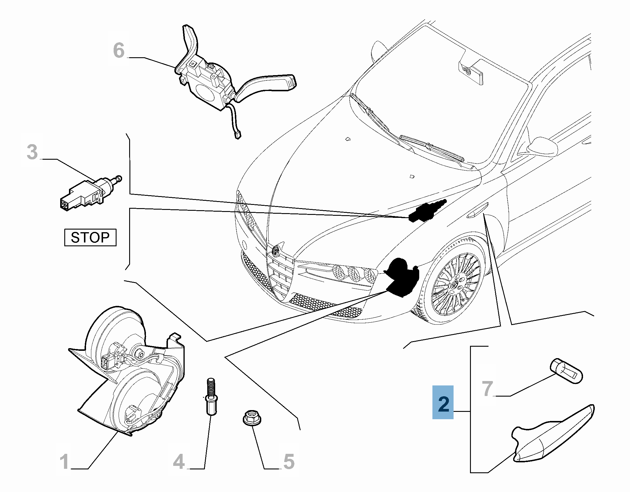 Clignotant latéral droit pour Alfa Romeo  undefined