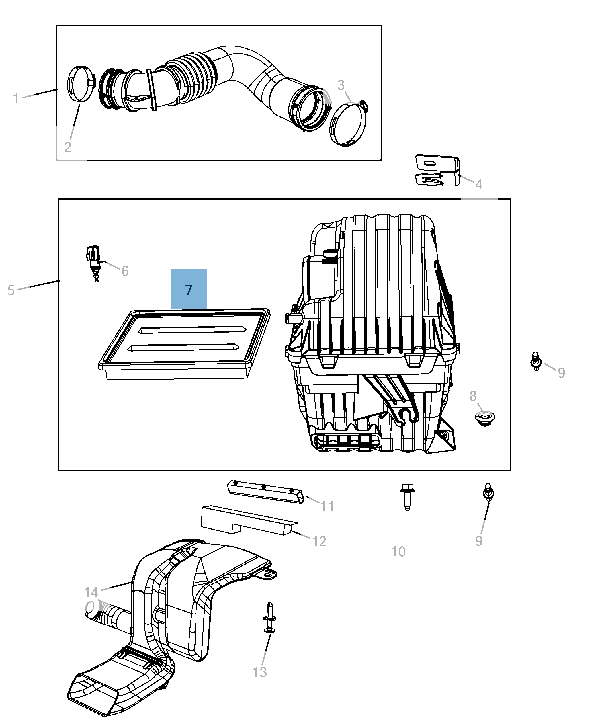 Filtre à air moteur pour Fiat Freemont  undefined