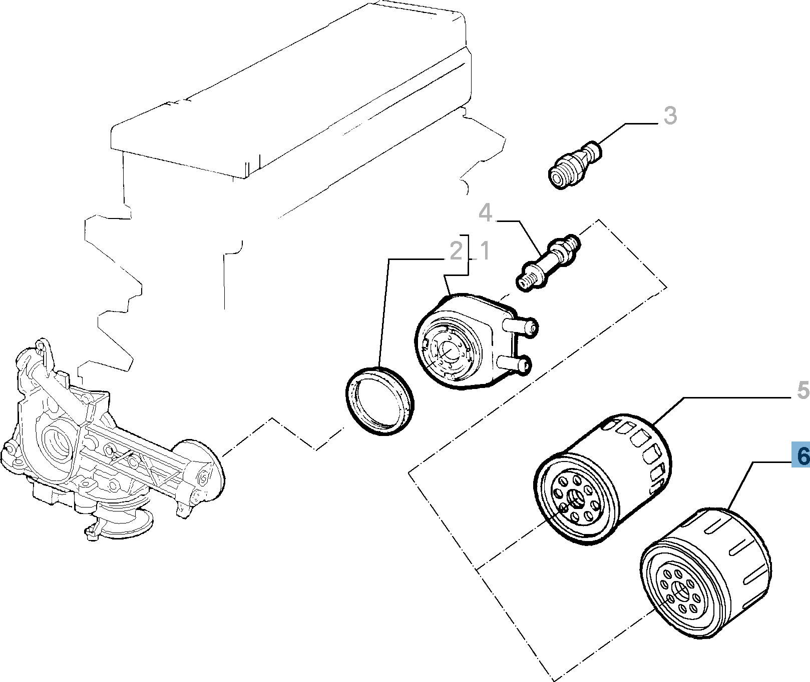 Filtre à huile  fiat