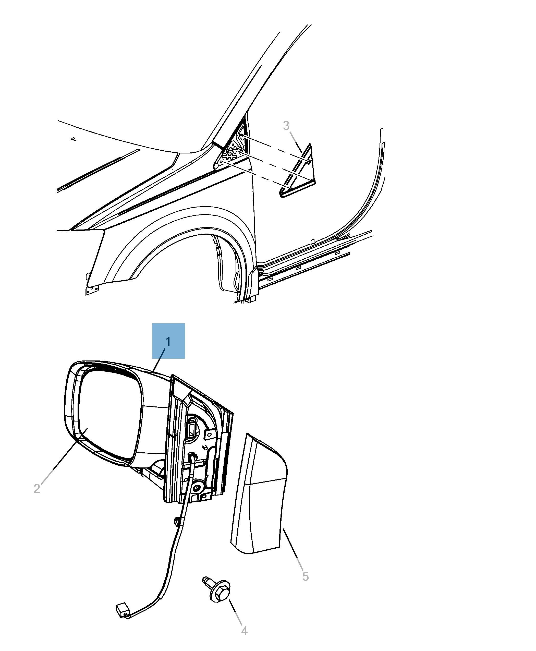 Specchietto retrovisore esterno per Lancia Voyager  undefined