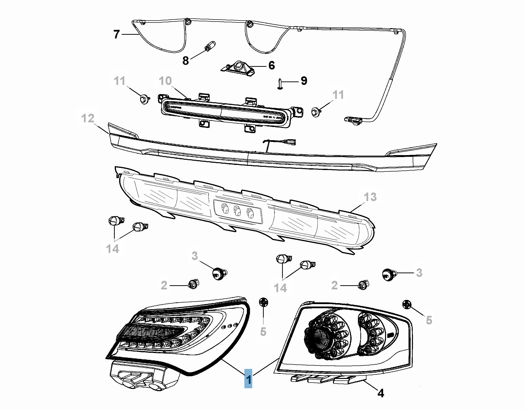 Lampada fanale posteriore sinistro per Lancia Flavia  undefined
