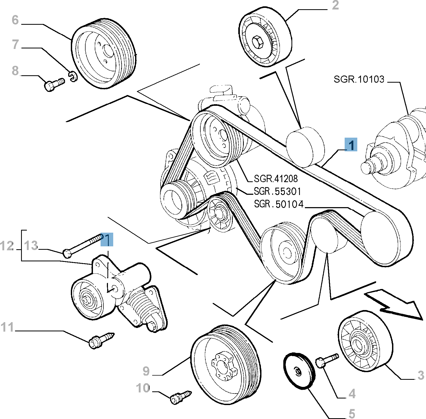 Courroie Poly-V undefined