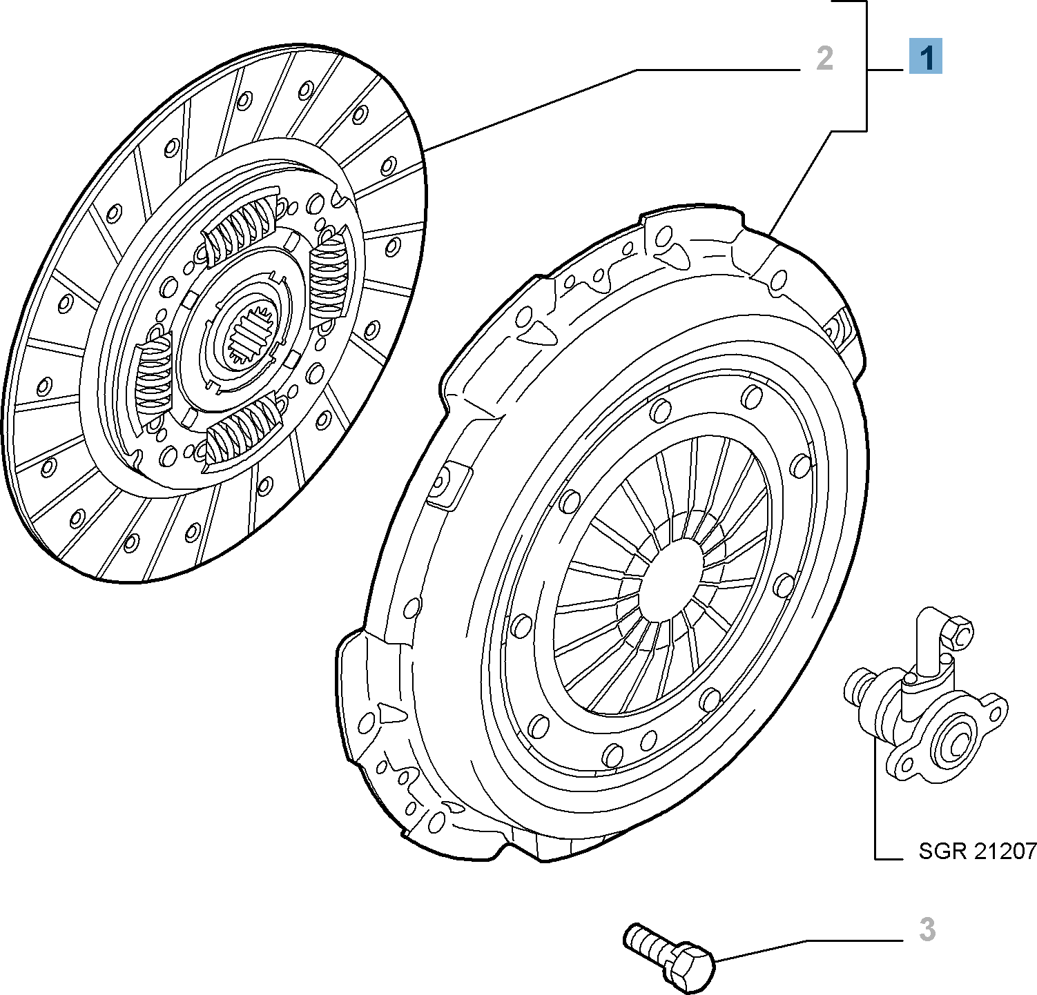 Kit embrayage (disque et plateau de pression) pour Alfa Romeo undefined