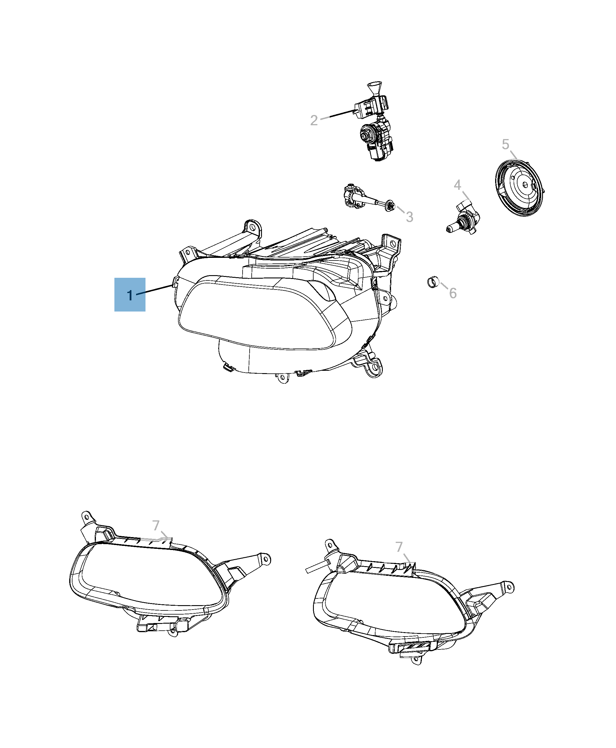 Faro anteriore per Jeep Cherokee undefined