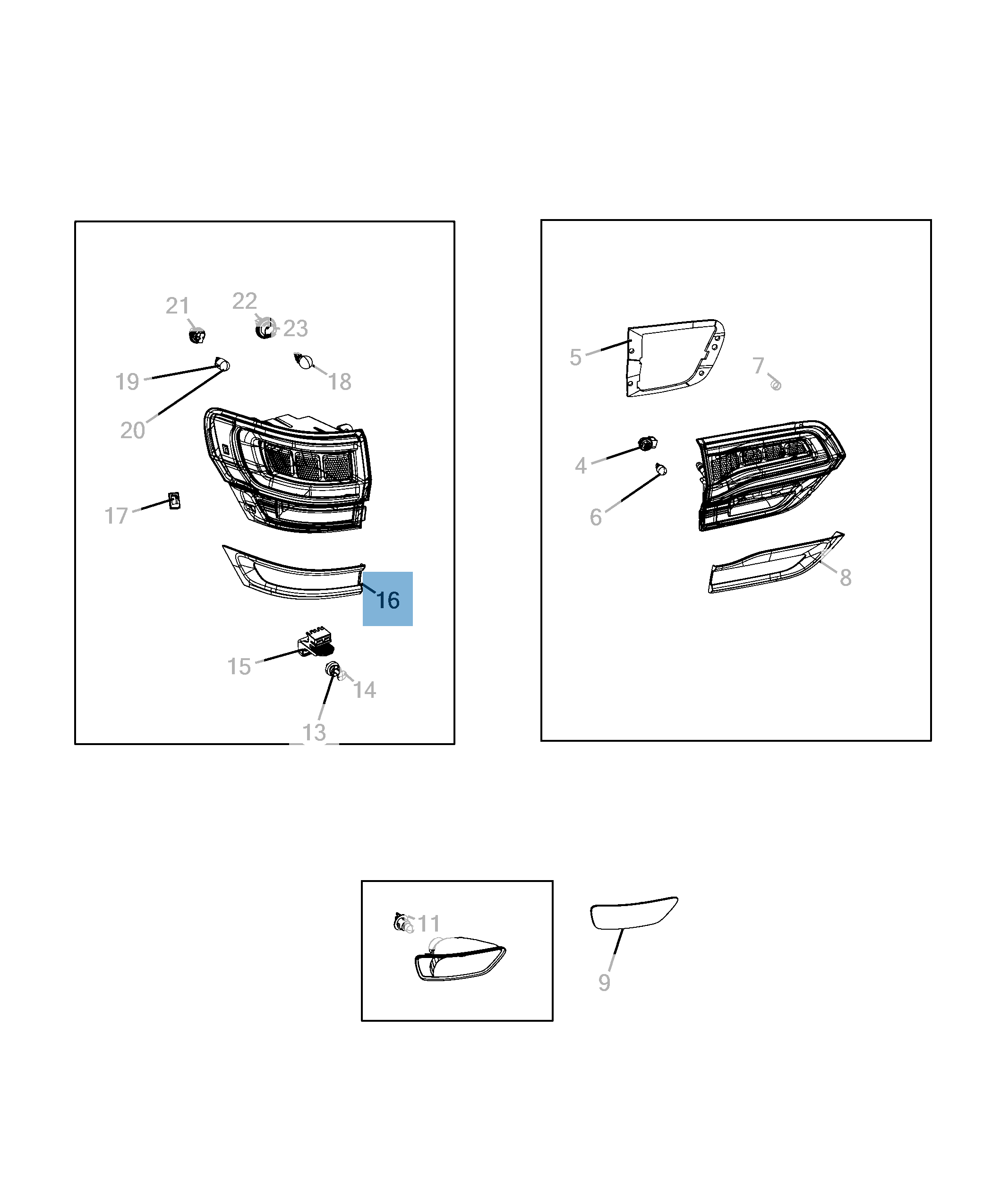 Fanale posteriore per Jeep Grand Cherokee undefined