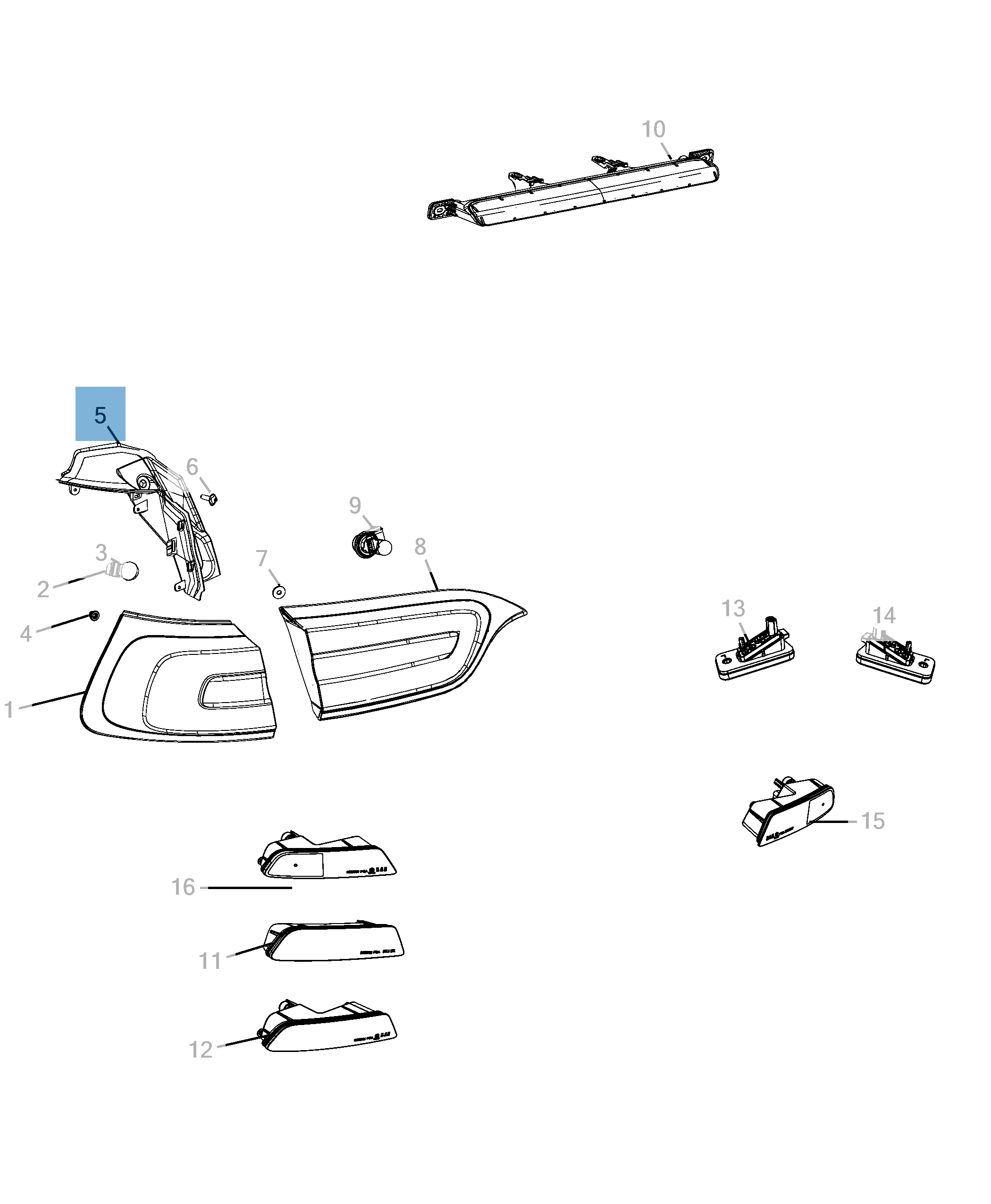 Fanale posteriore per Jeep Cherokee  undefined