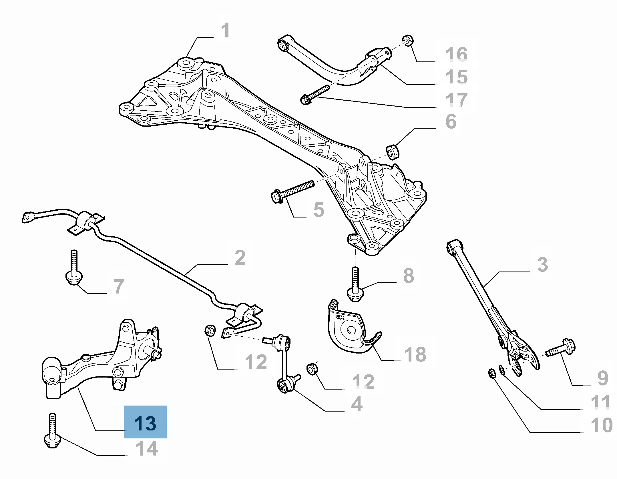Bras oscillant gauche pour Alfa Romeo Giulietta  undefined