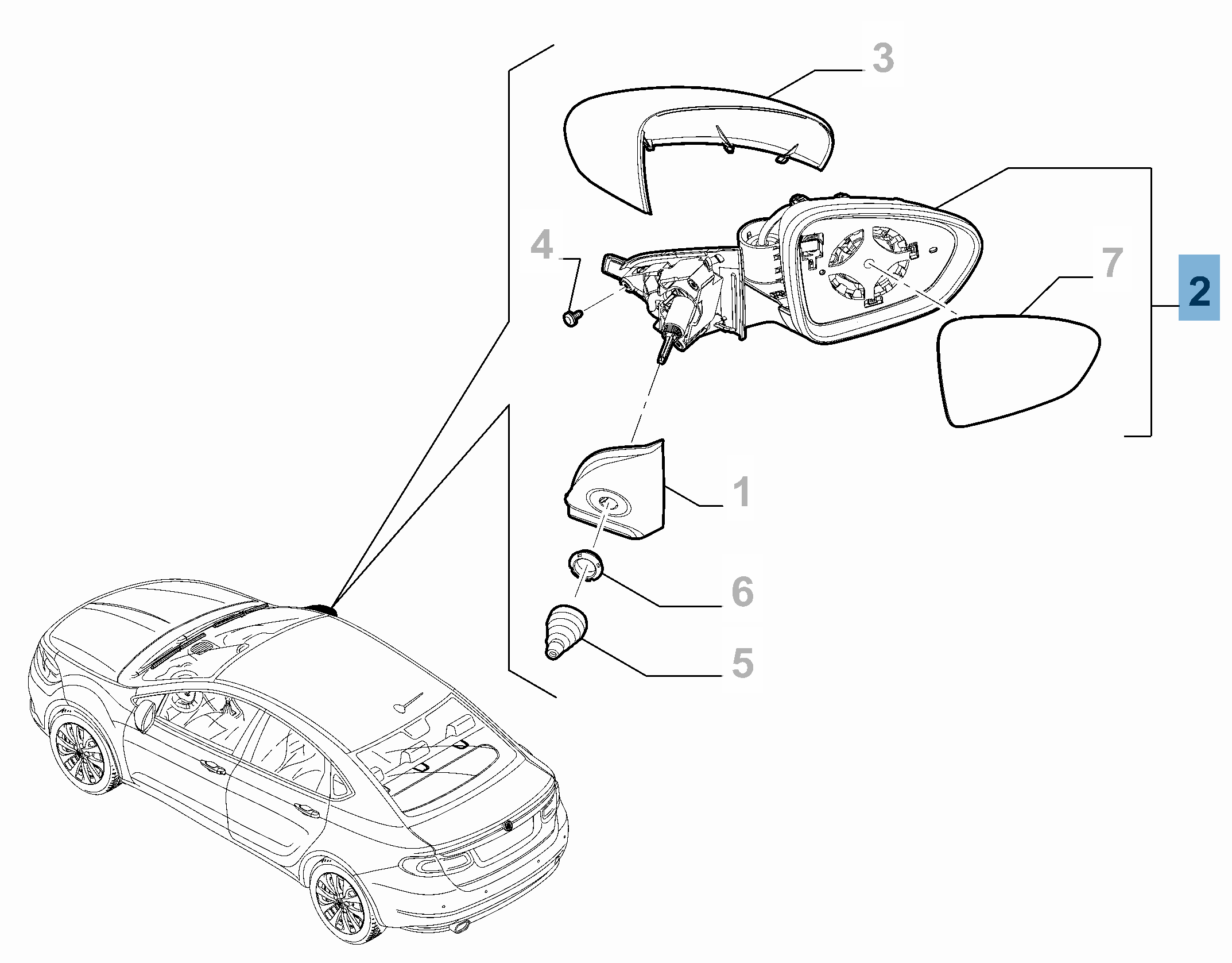 Rétroviseur gauche pour Fiat Tipo  undefined