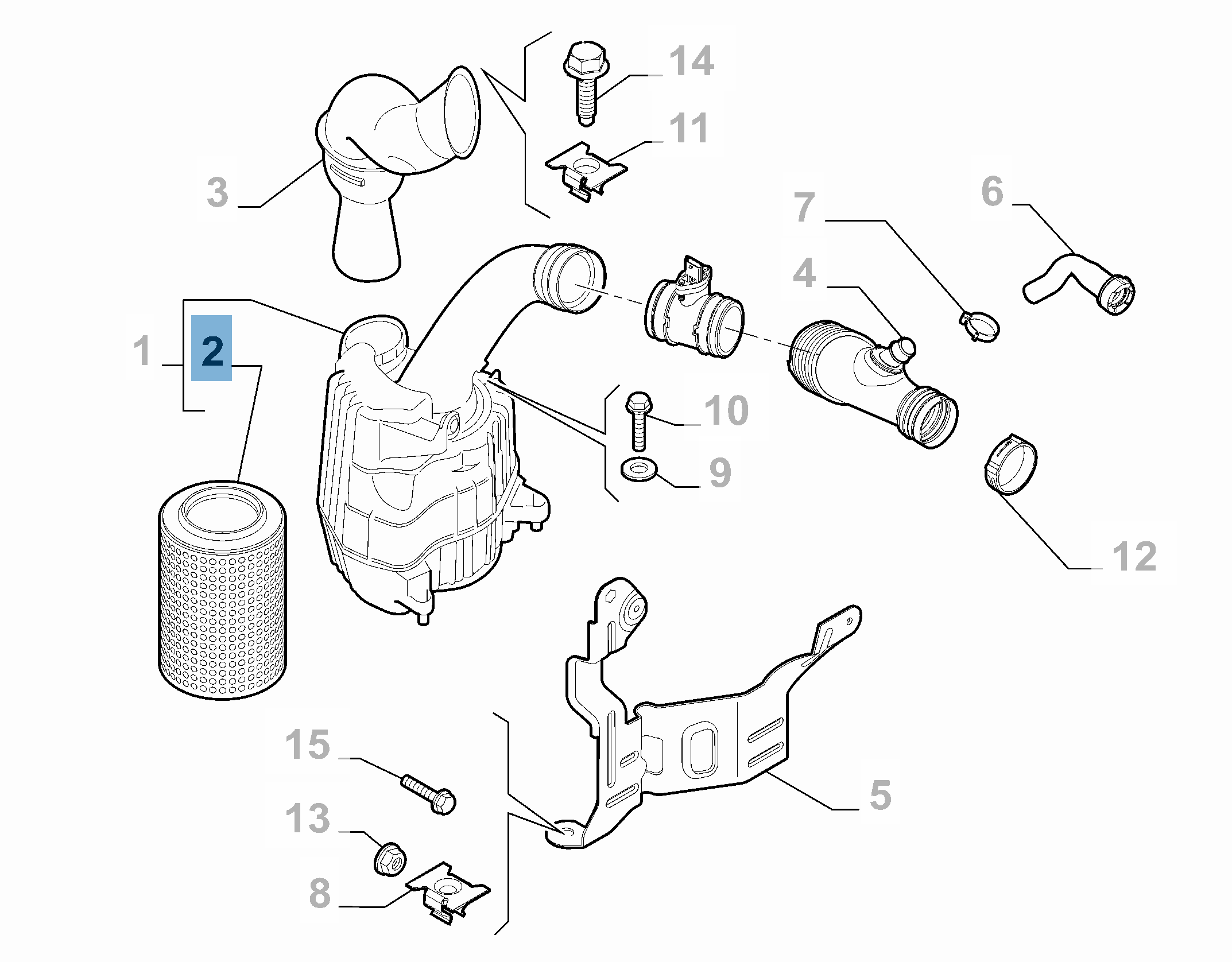 elemento filtrante para Alfa Romeo Giulietta  undefined