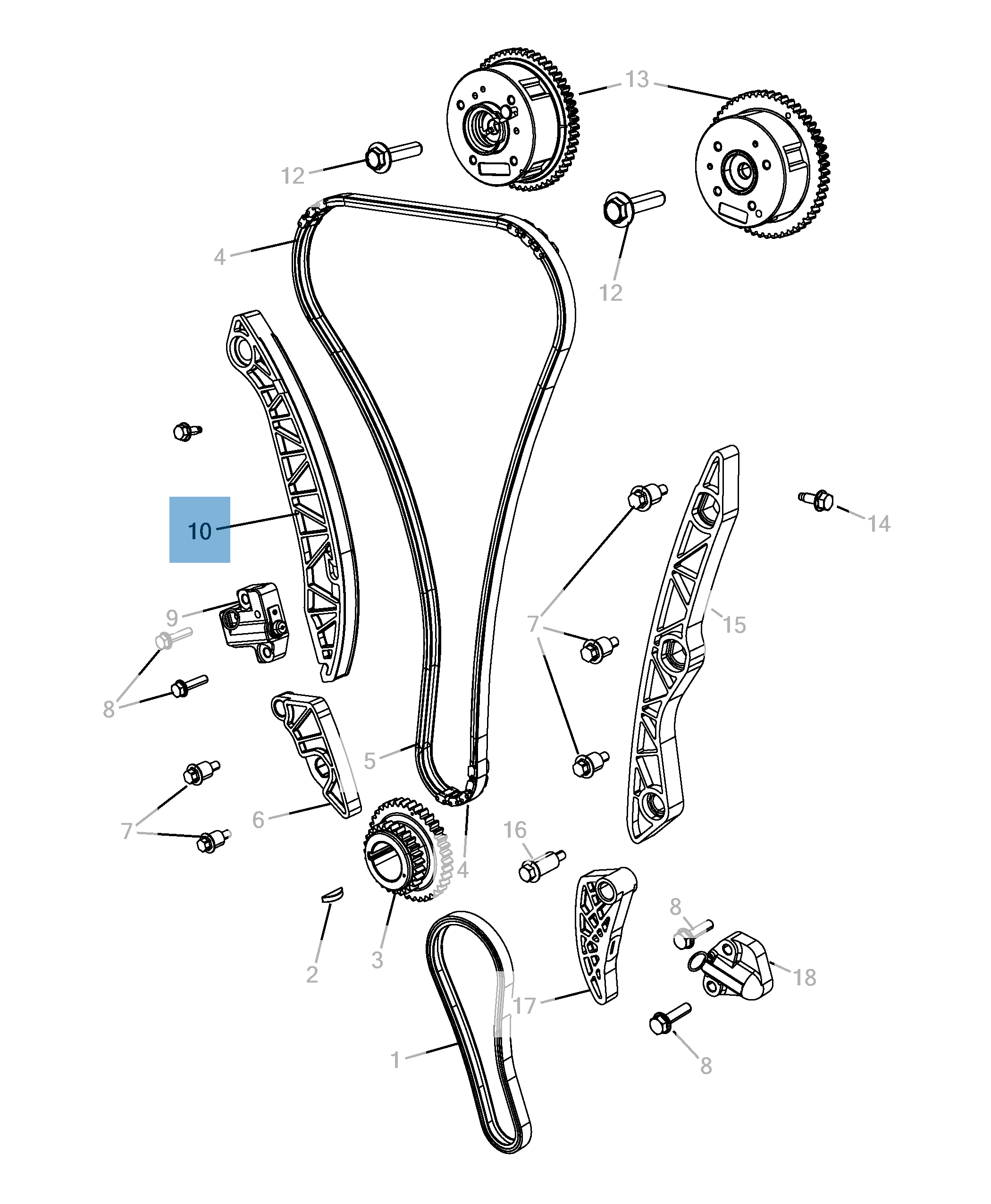 Axe de support pour tendeur de courroie  undefined