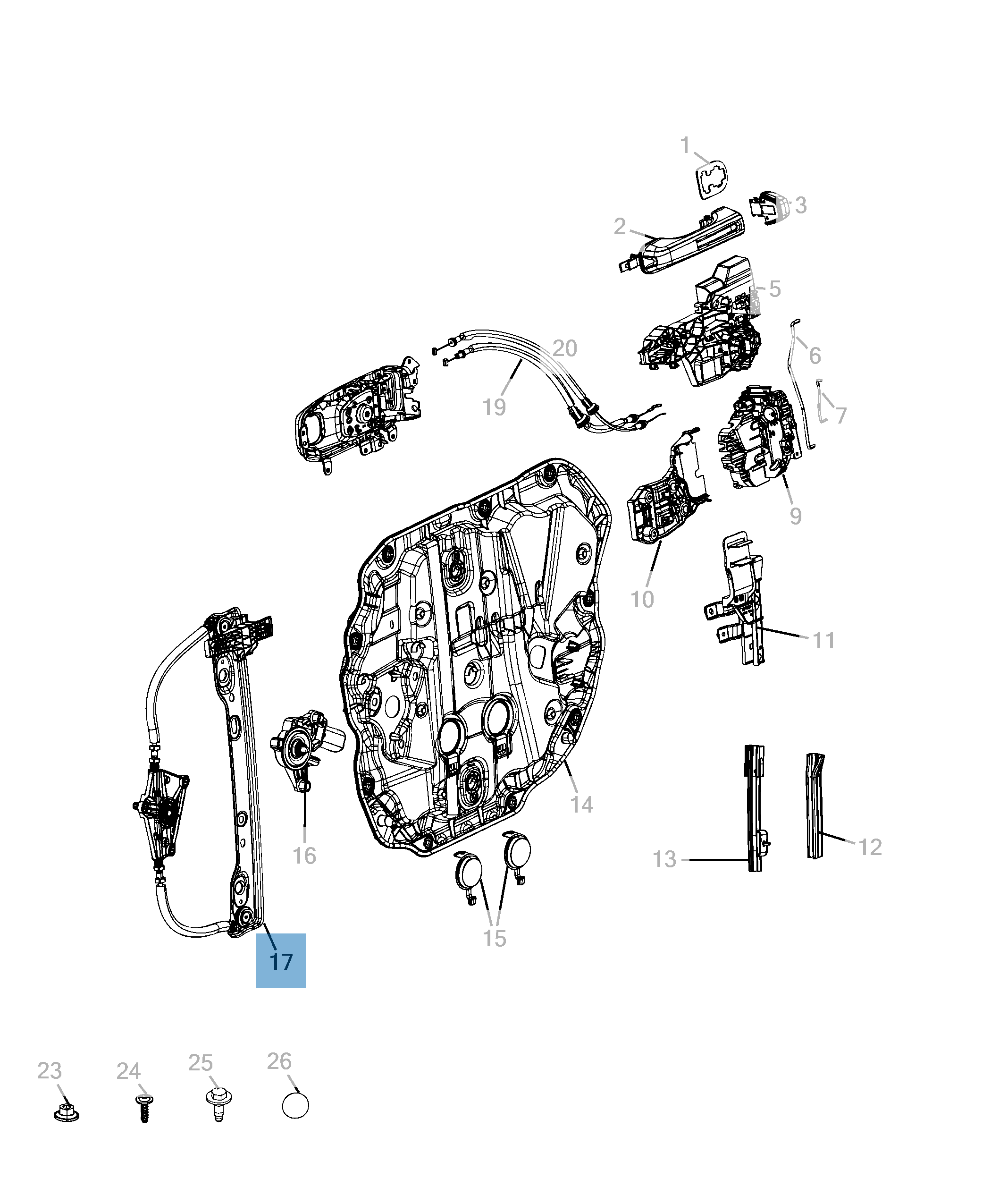 Alzacristallo anteriore per Jeep Wrangler  undefined