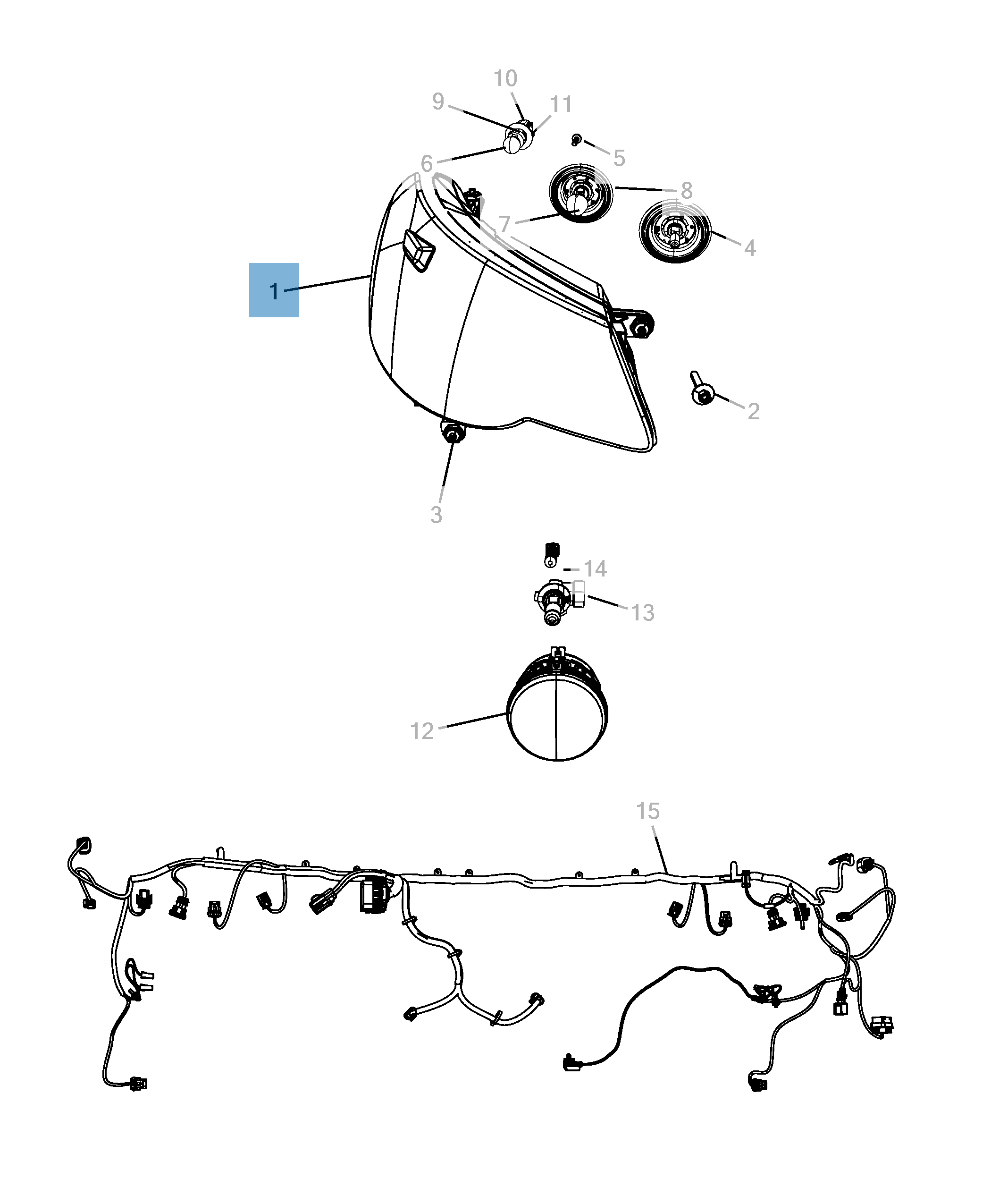 Faro anteriore per Lancia Flavia  undefined