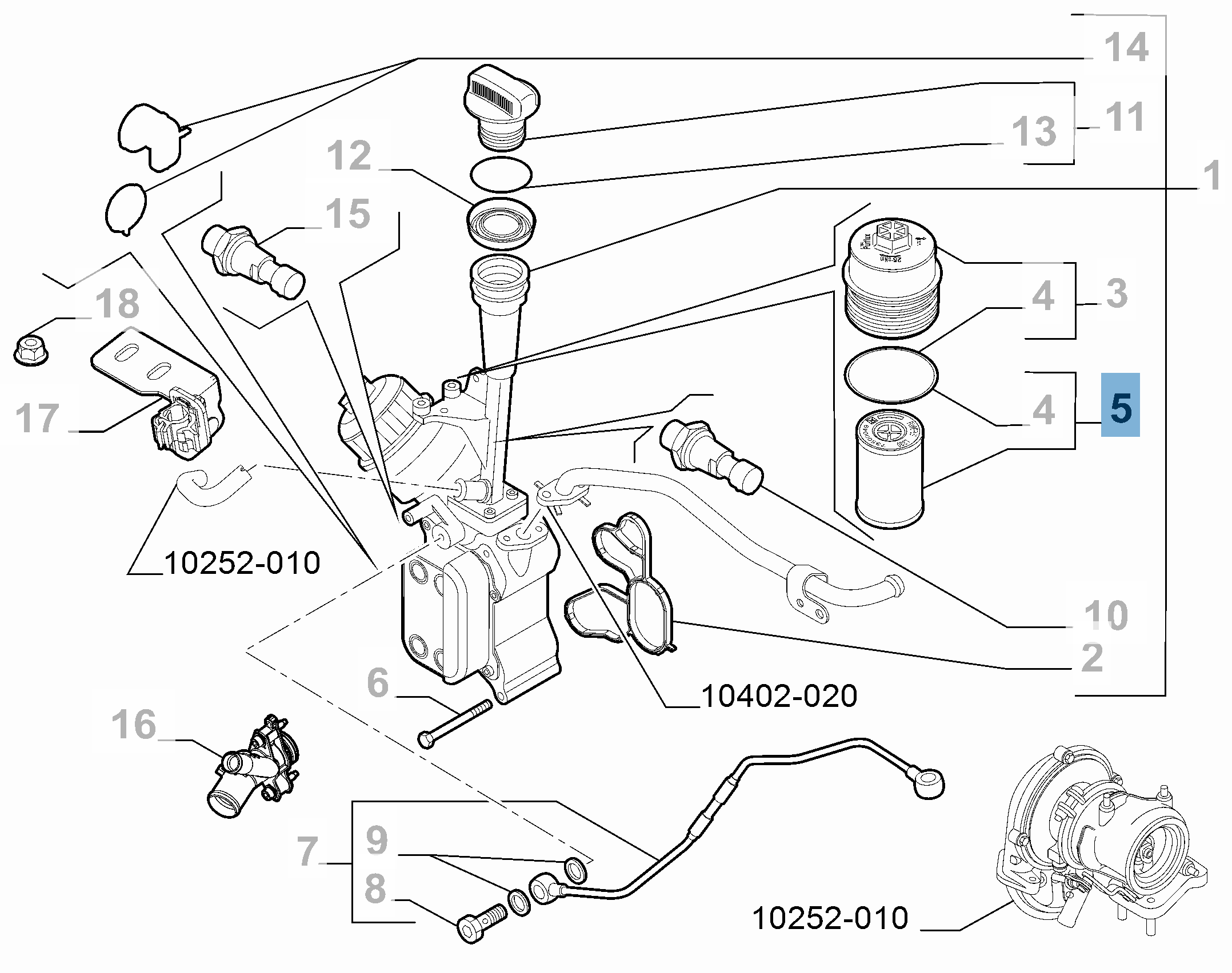 Filtre à huile  alfa-romeo