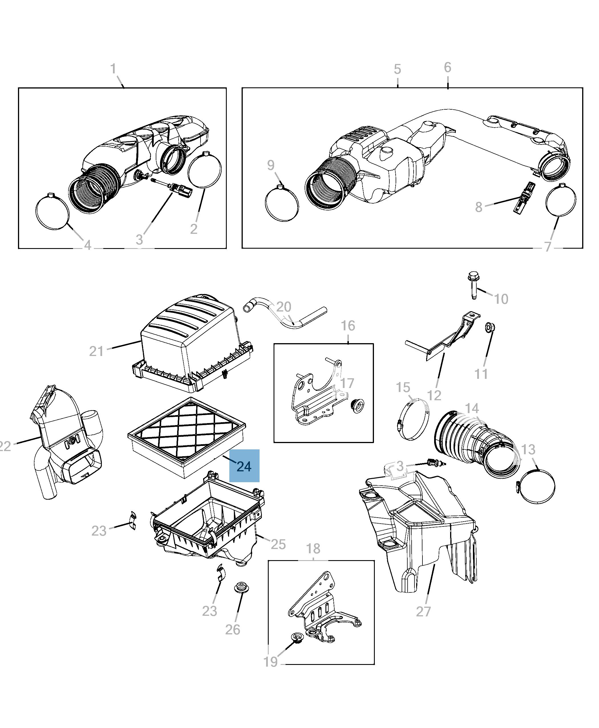 Filtro aria motore  jeep