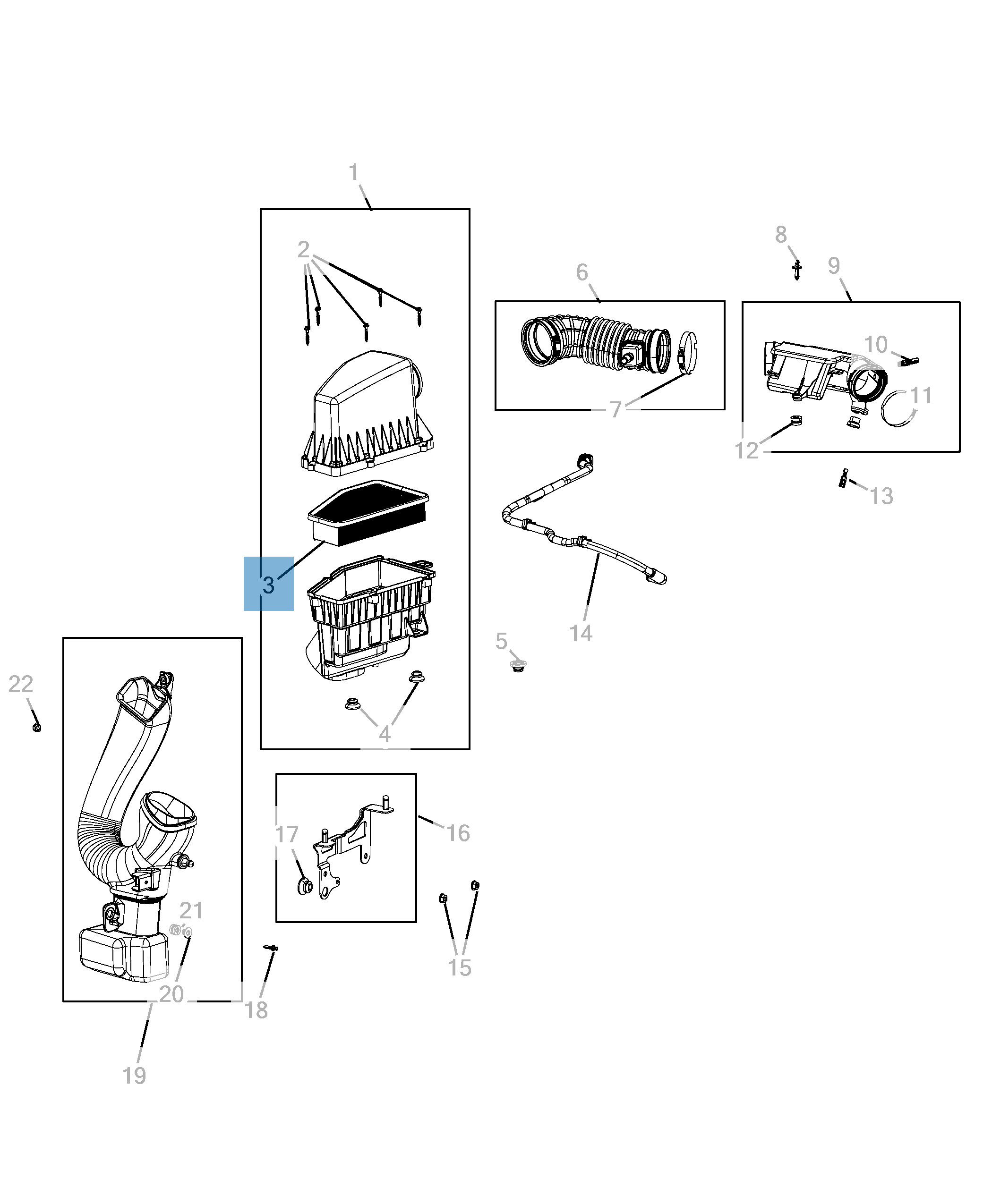 Filtro aria motore per Cherokee  undefined