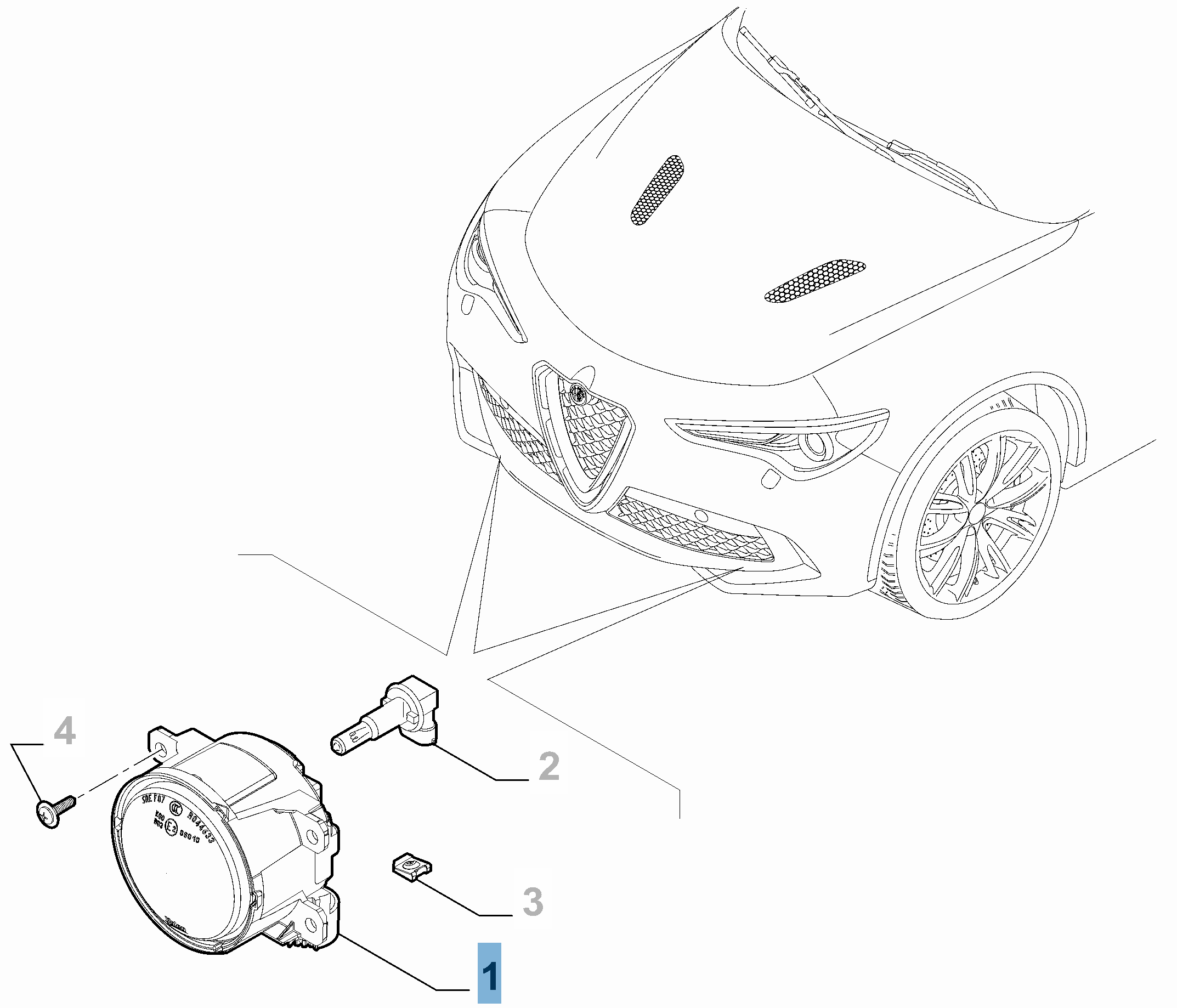 Antibrouillard pour Alfa Romeo Stelvio  undefined