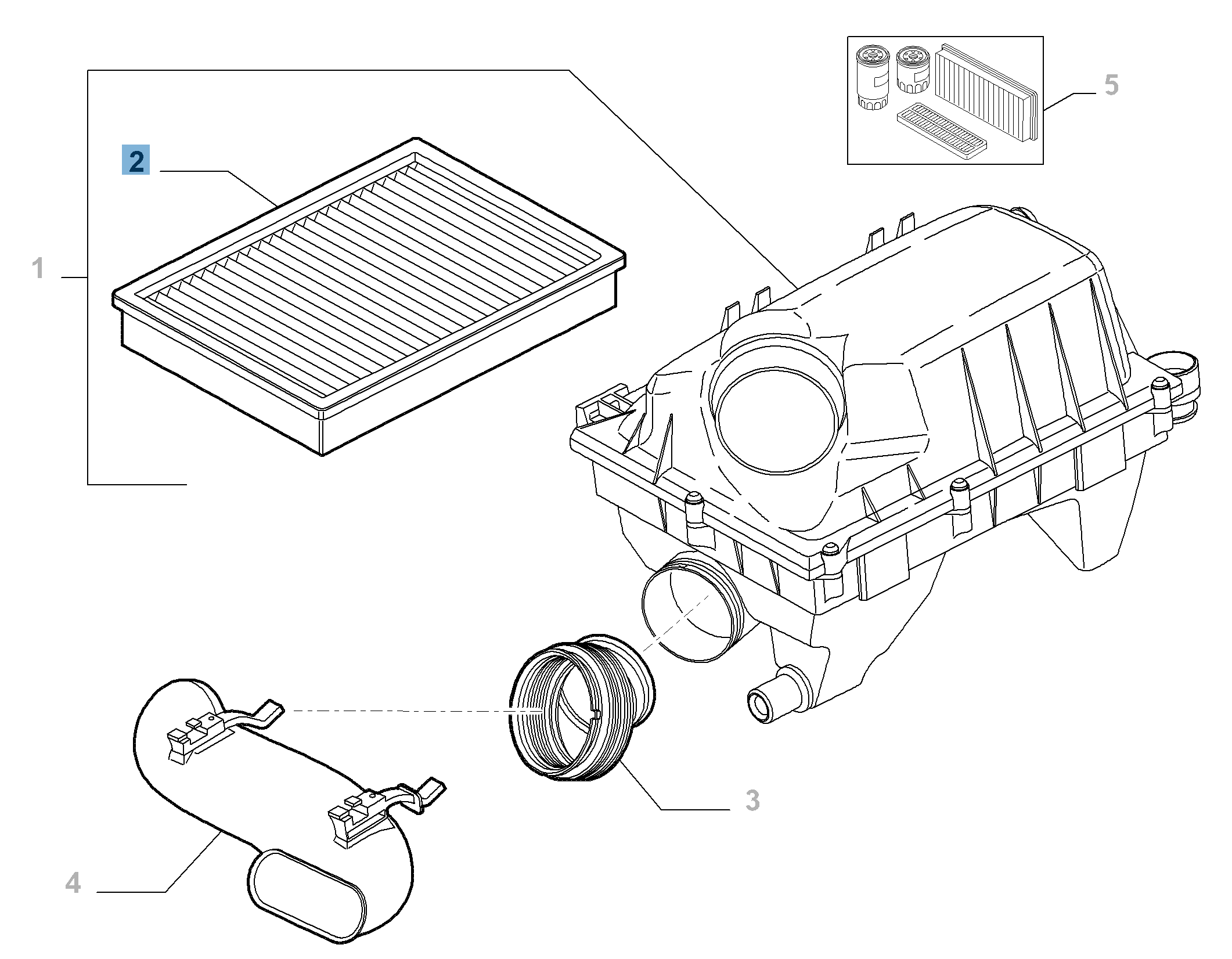 Air Filter for Fiat Croma  fiat