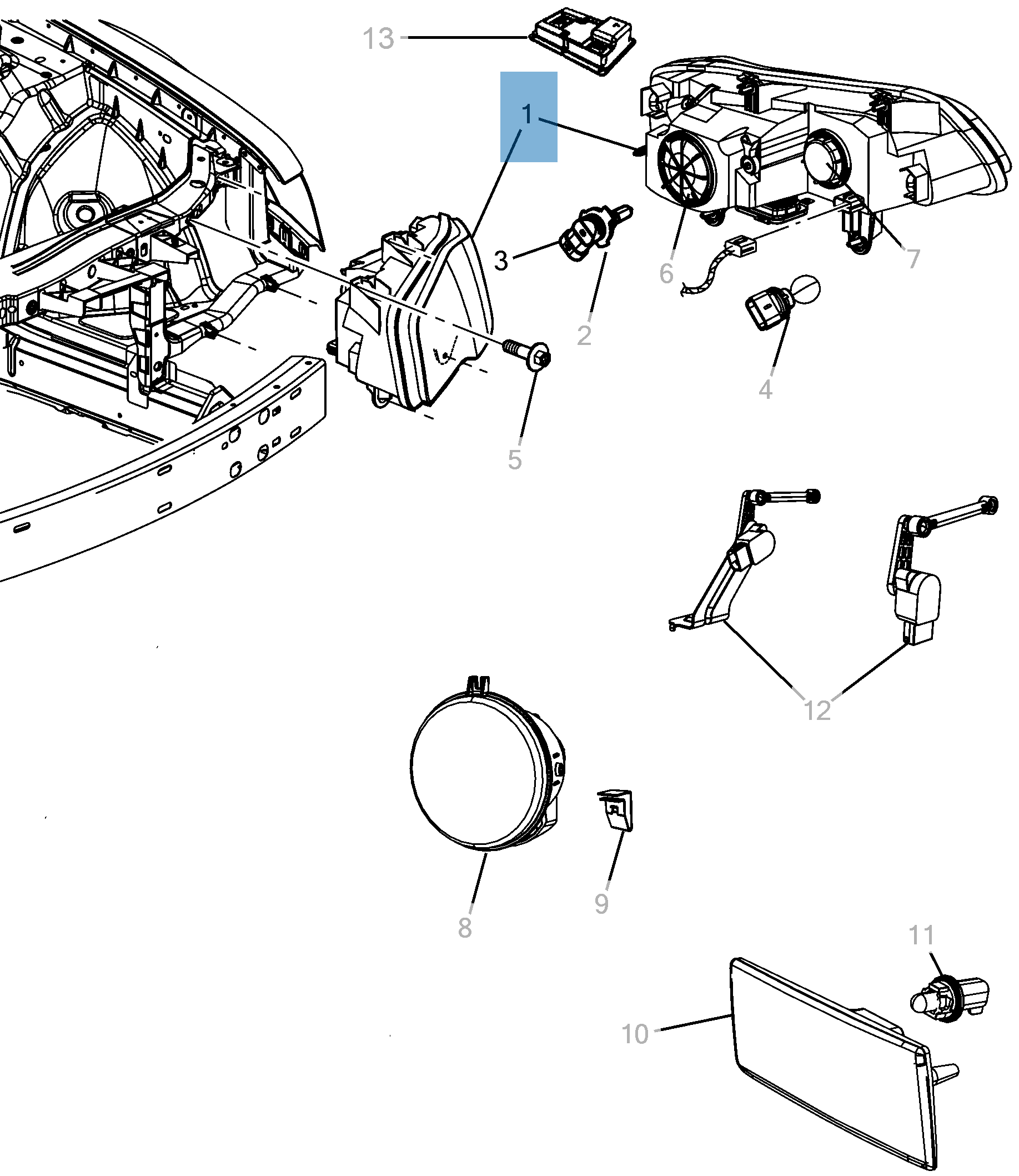 Faro anteriore per Lancia Thema  undefined