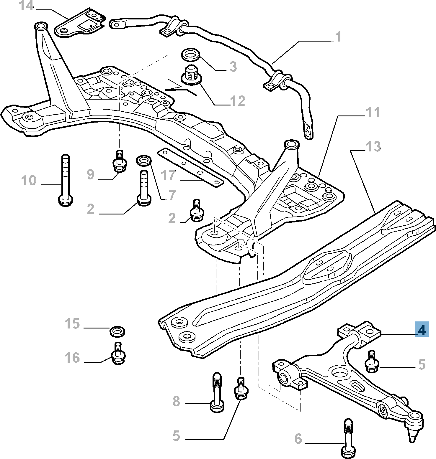 Bras oscillant gauche pour Alfa Romeo  undefined