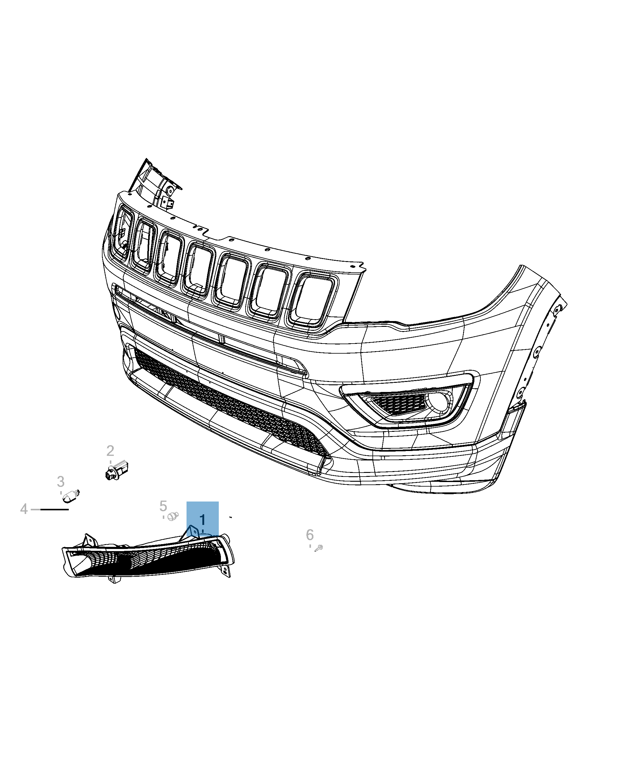 Indicatore di posizione e direzione per Jeep Compass  undefined