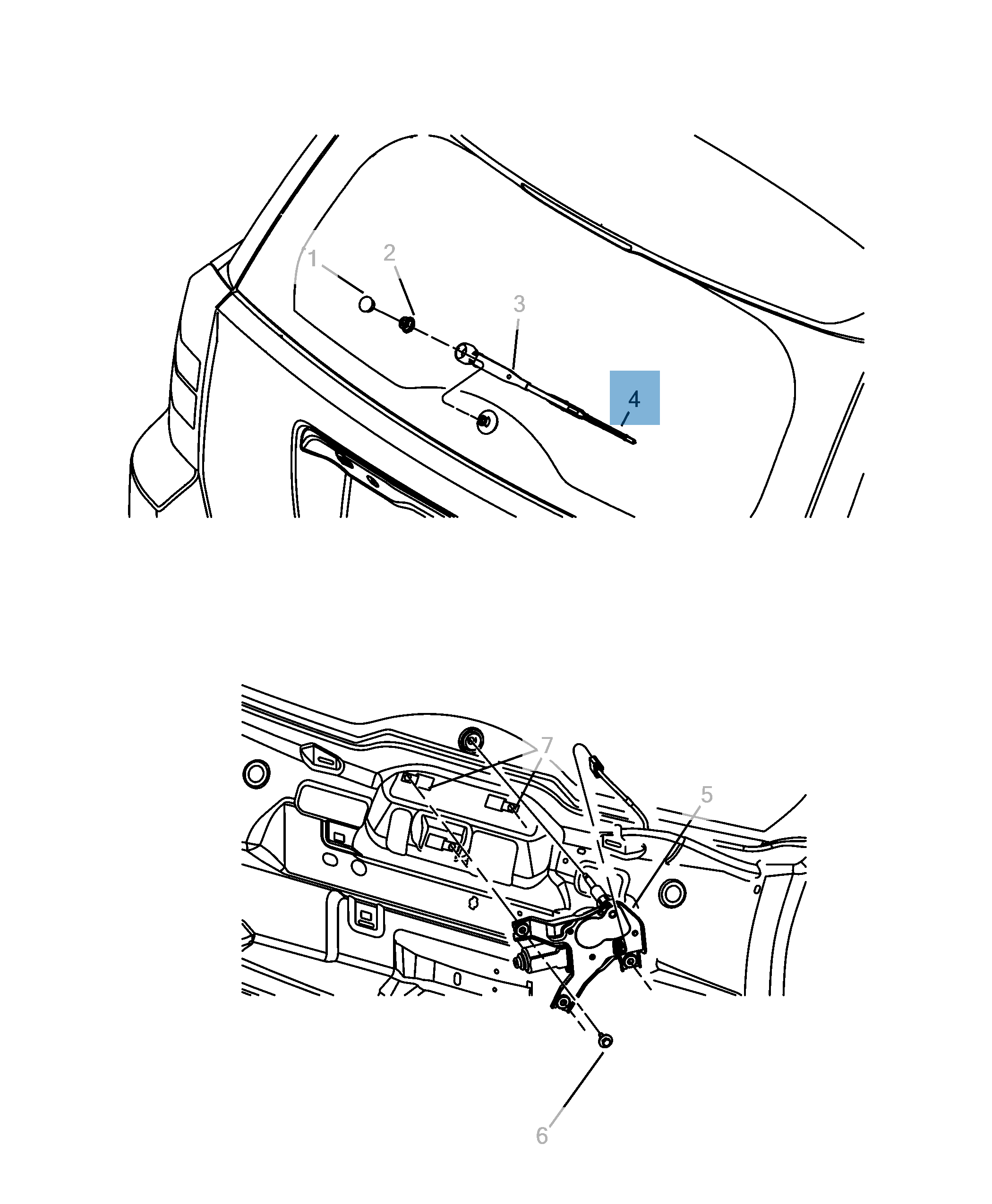 Spazzola tergicristallo posteriore per Jeep Compass/Patriot  jeep