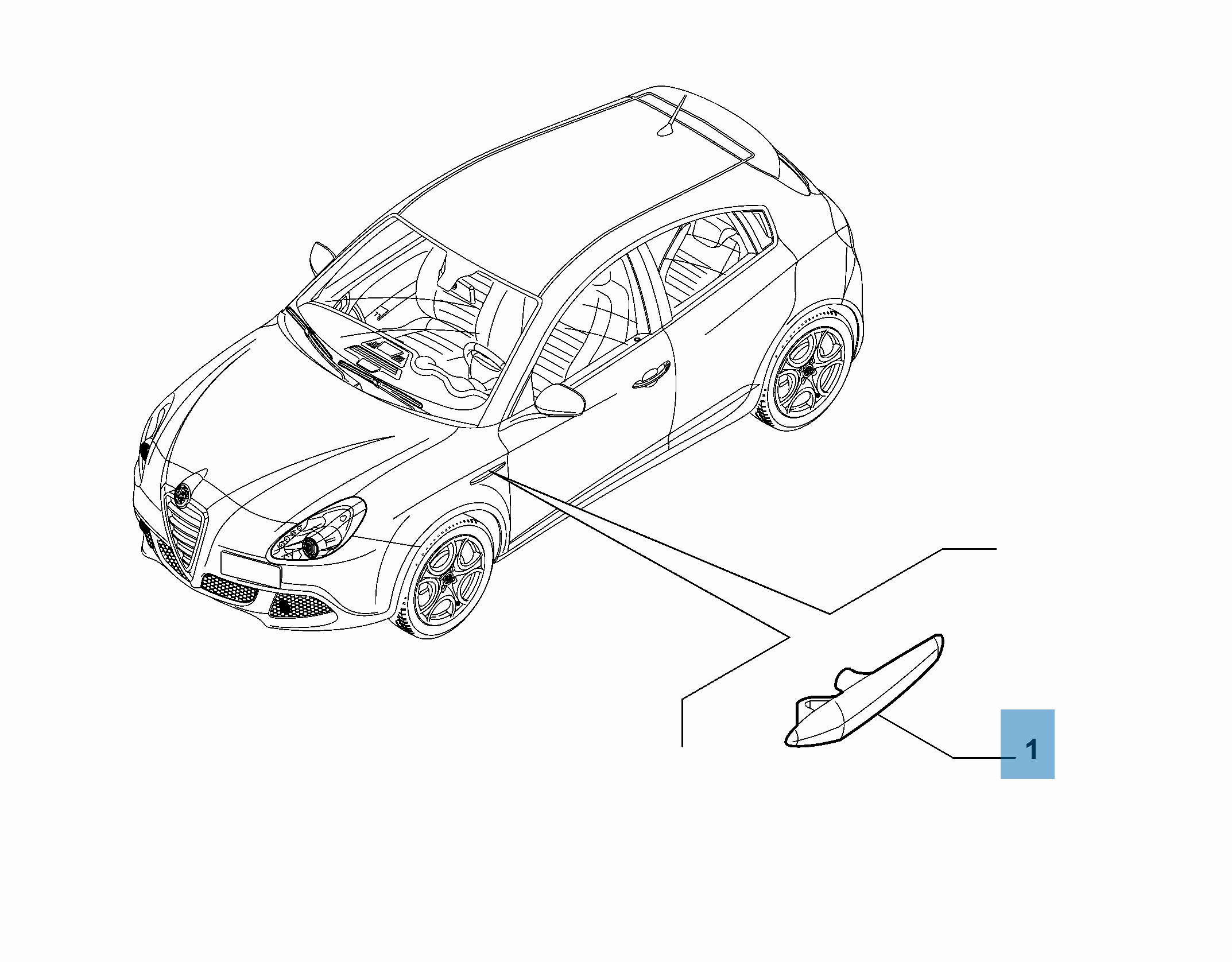 Intermitente lateral izquierdo para Alfa Romeo Giulietta undefined