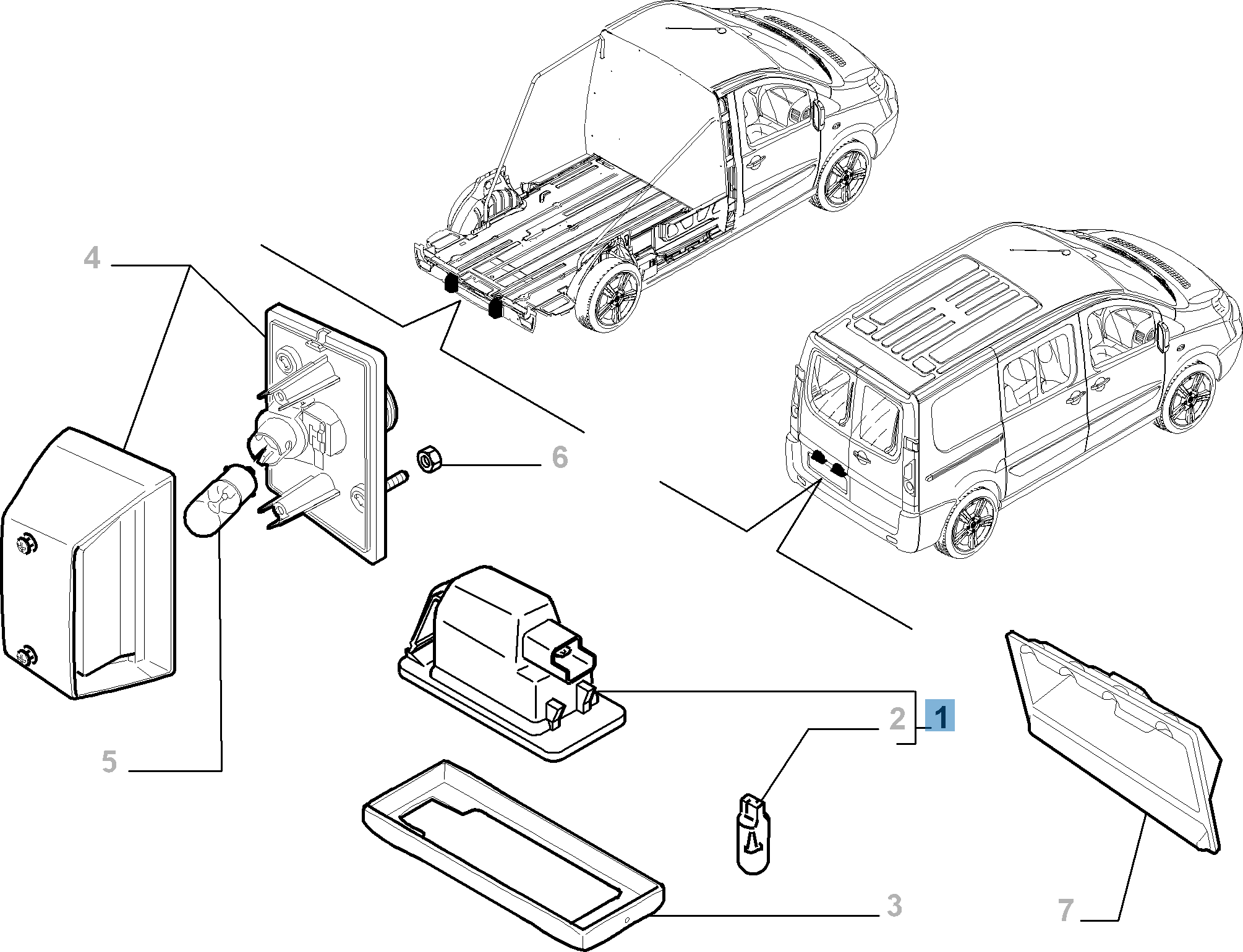 Luz de la matrícula undefined
