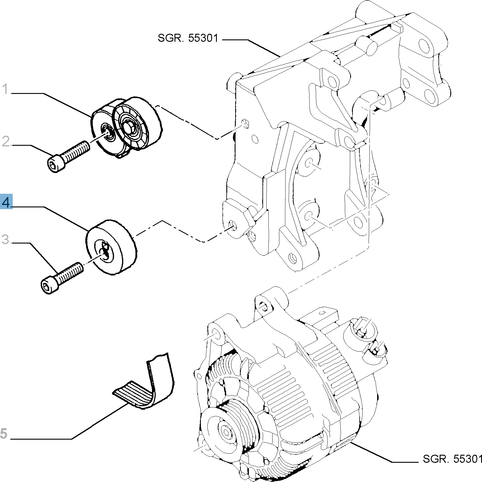 Fester Riemenspanner  undefined