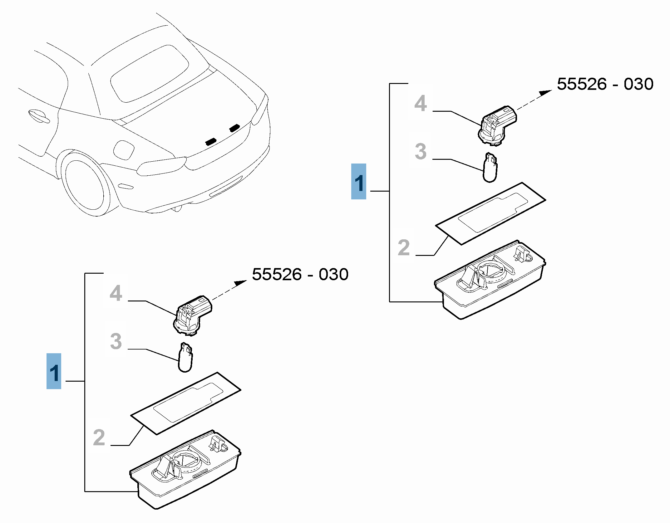 Luz de la matrícula undefined