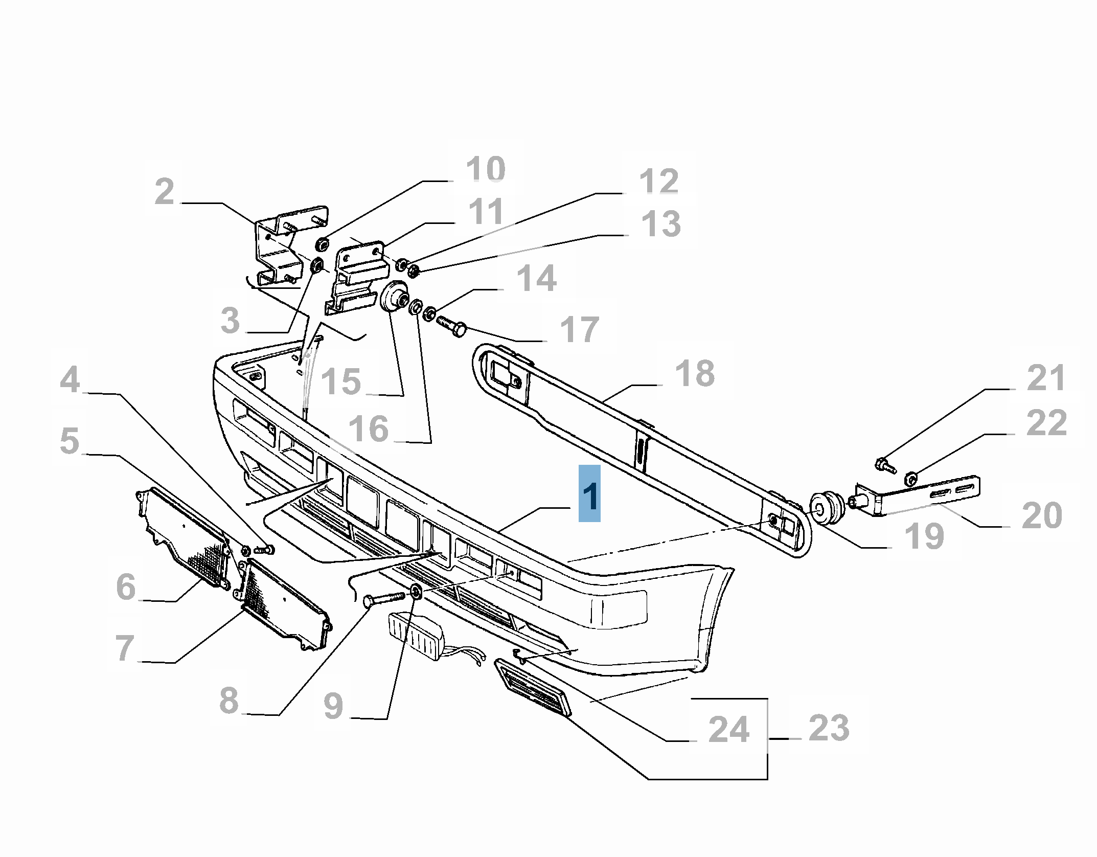 Paraurti Anteriore per Lancia Delta Integrale  lancia