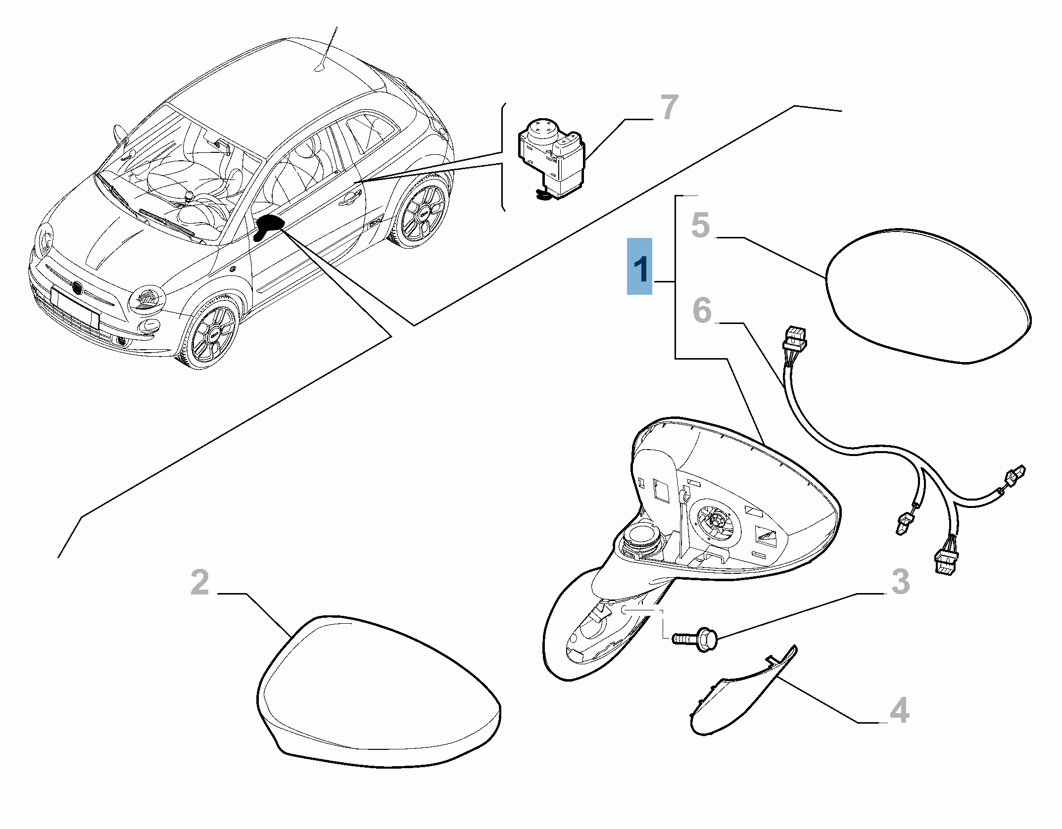 Rétroviseur extérieur gauche undefined