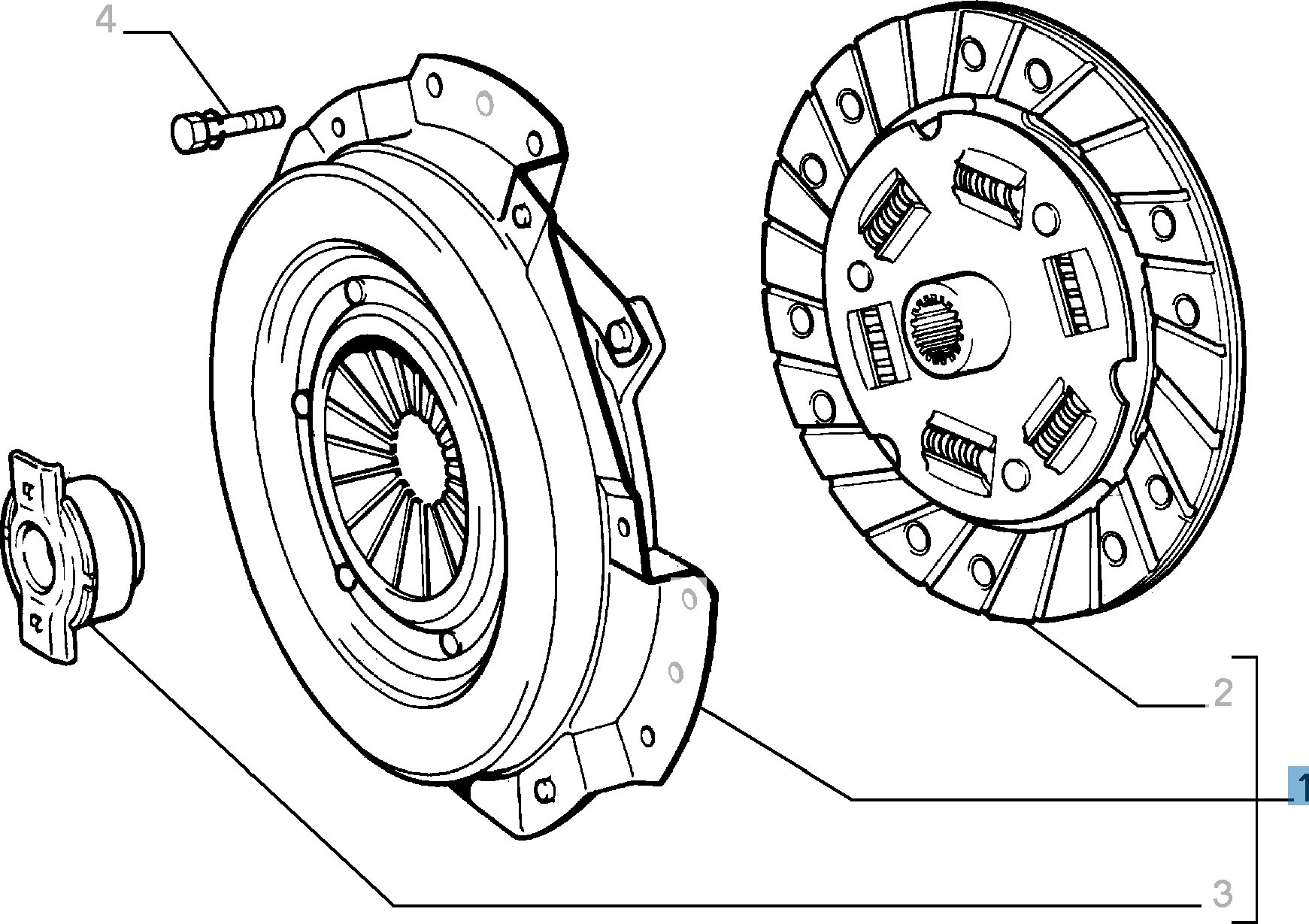 Kit embrayage (disque, plateau de pression et butée de débrayage) pour Fiat et Fiat Professional undefined