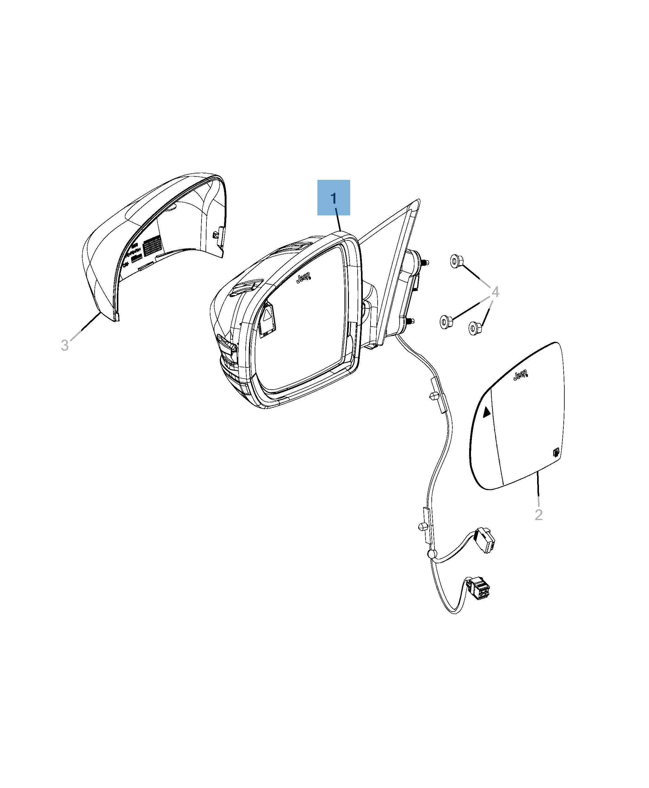 Specchietto retrovisore esterno per Jeep Compass undefined