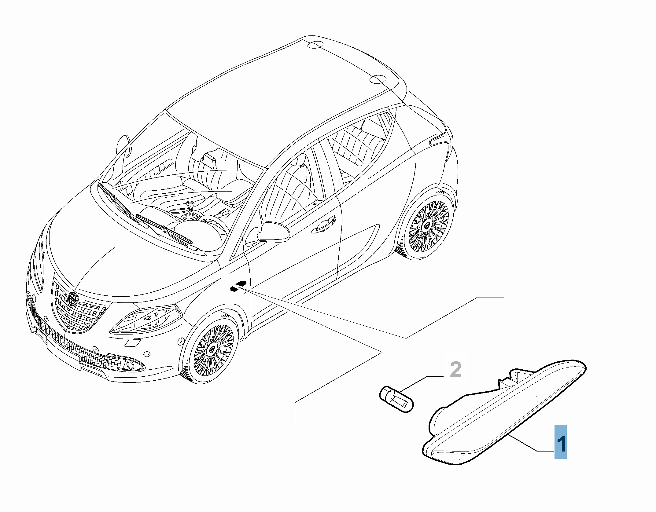 Clignotant latéral gauche  undefined