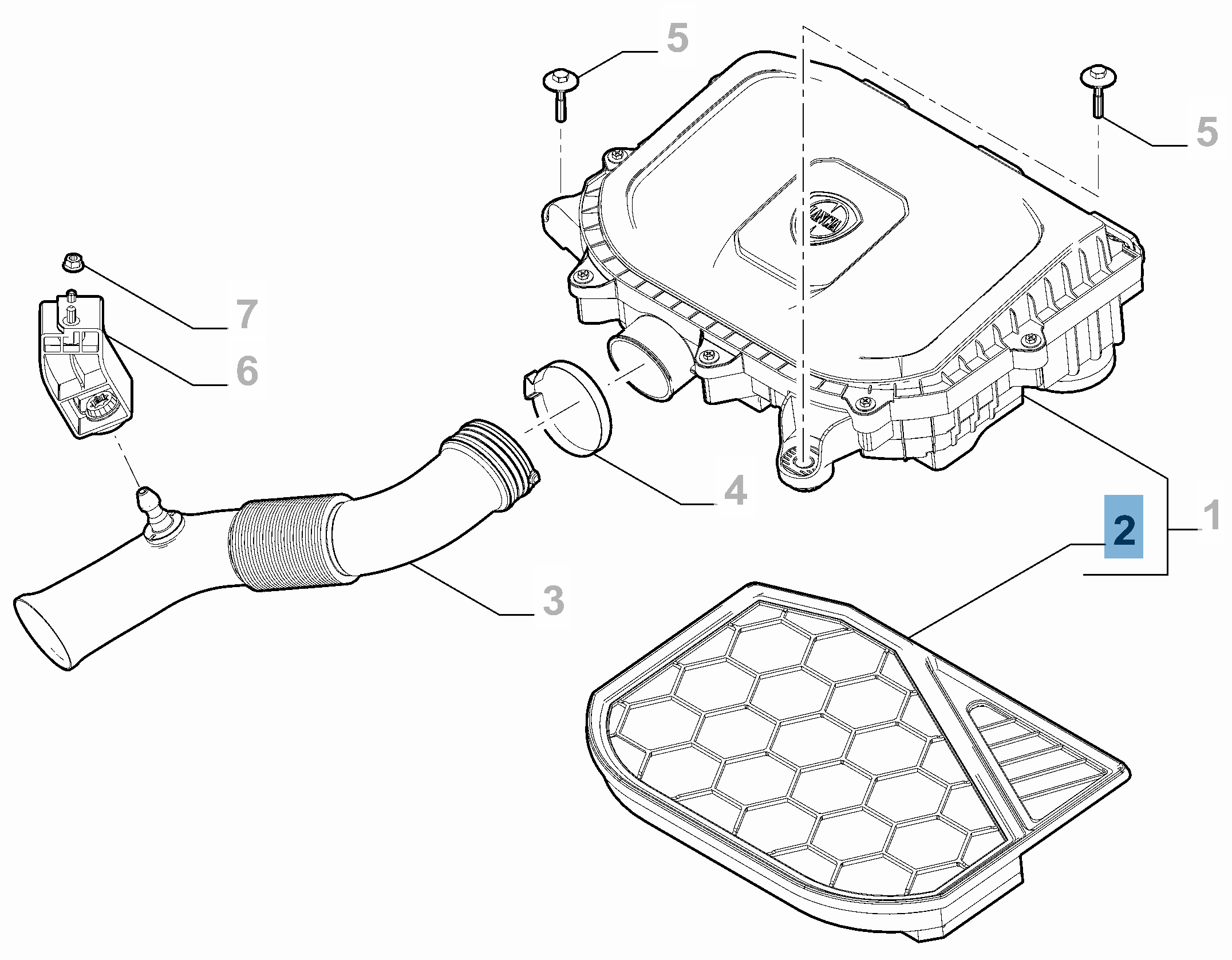 Filtro aria motore per Panda e Ypsilon  undefined