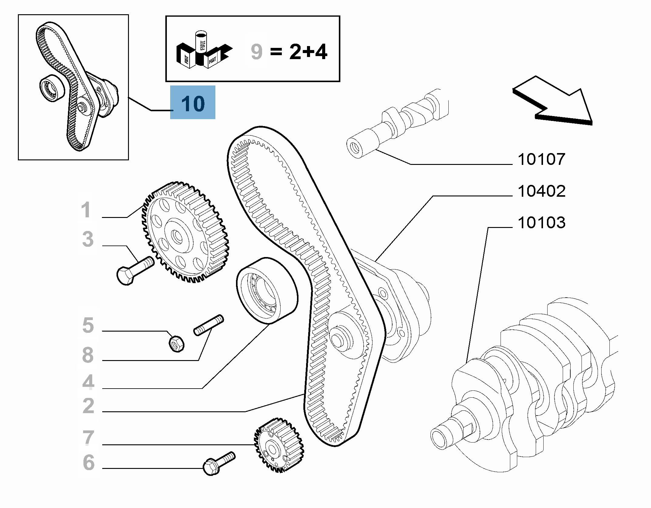 Kit de courroie de distribution avec pompe à eau pour Spider  undefined