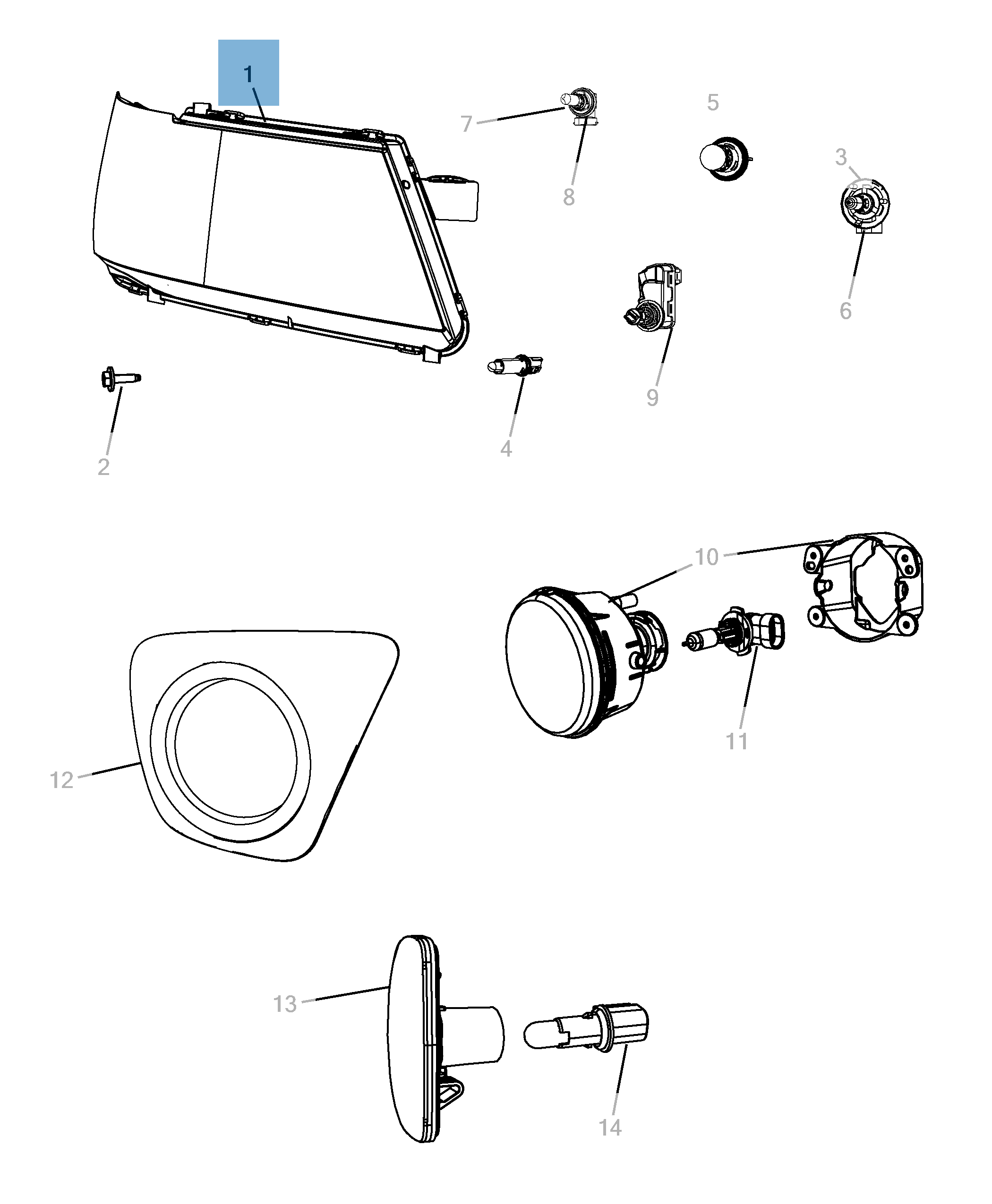Feu de position avant et clignotant pour Fiat Freemont undefined