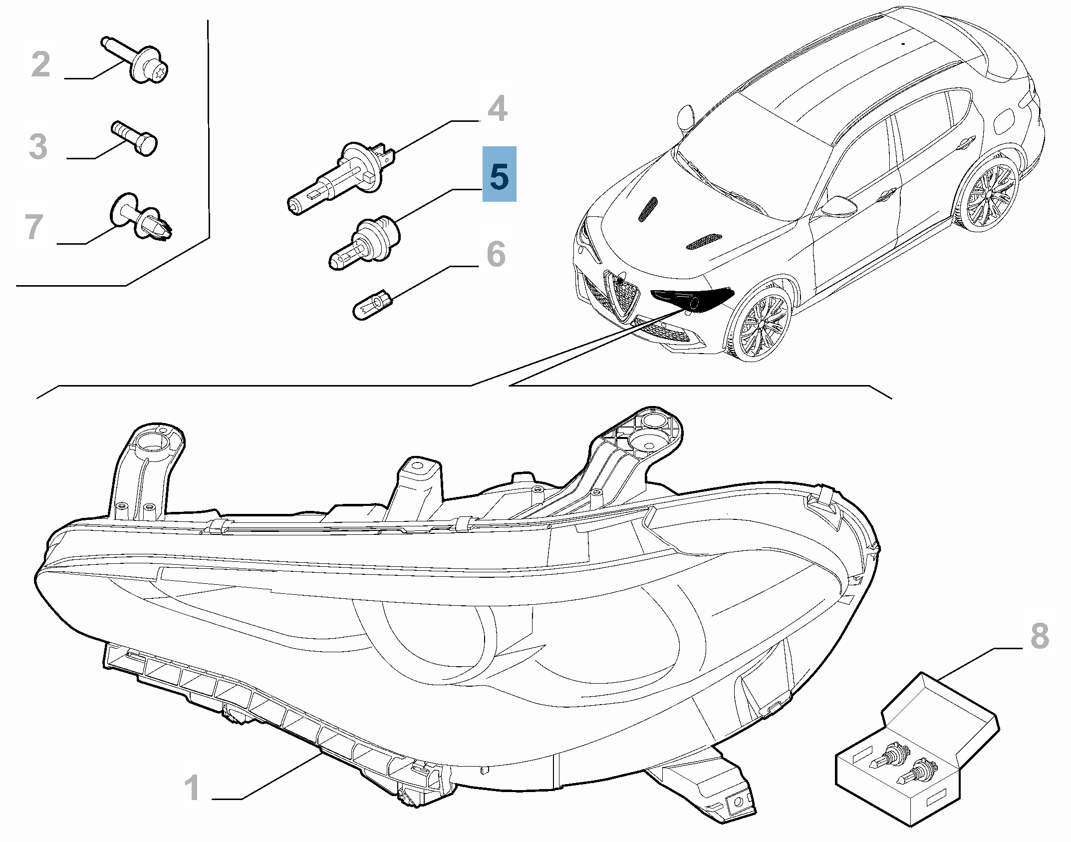 Ampoule H15 55W 12V  alfa-romeo