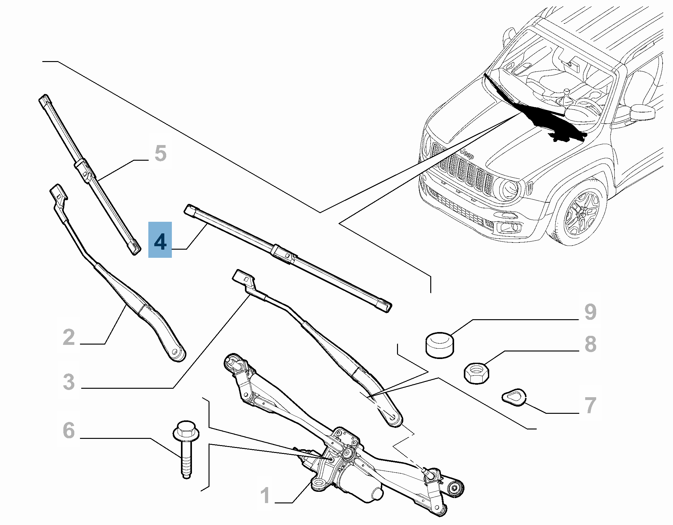 Spazzola tergicristalli anteriori per Renegade  undefined
