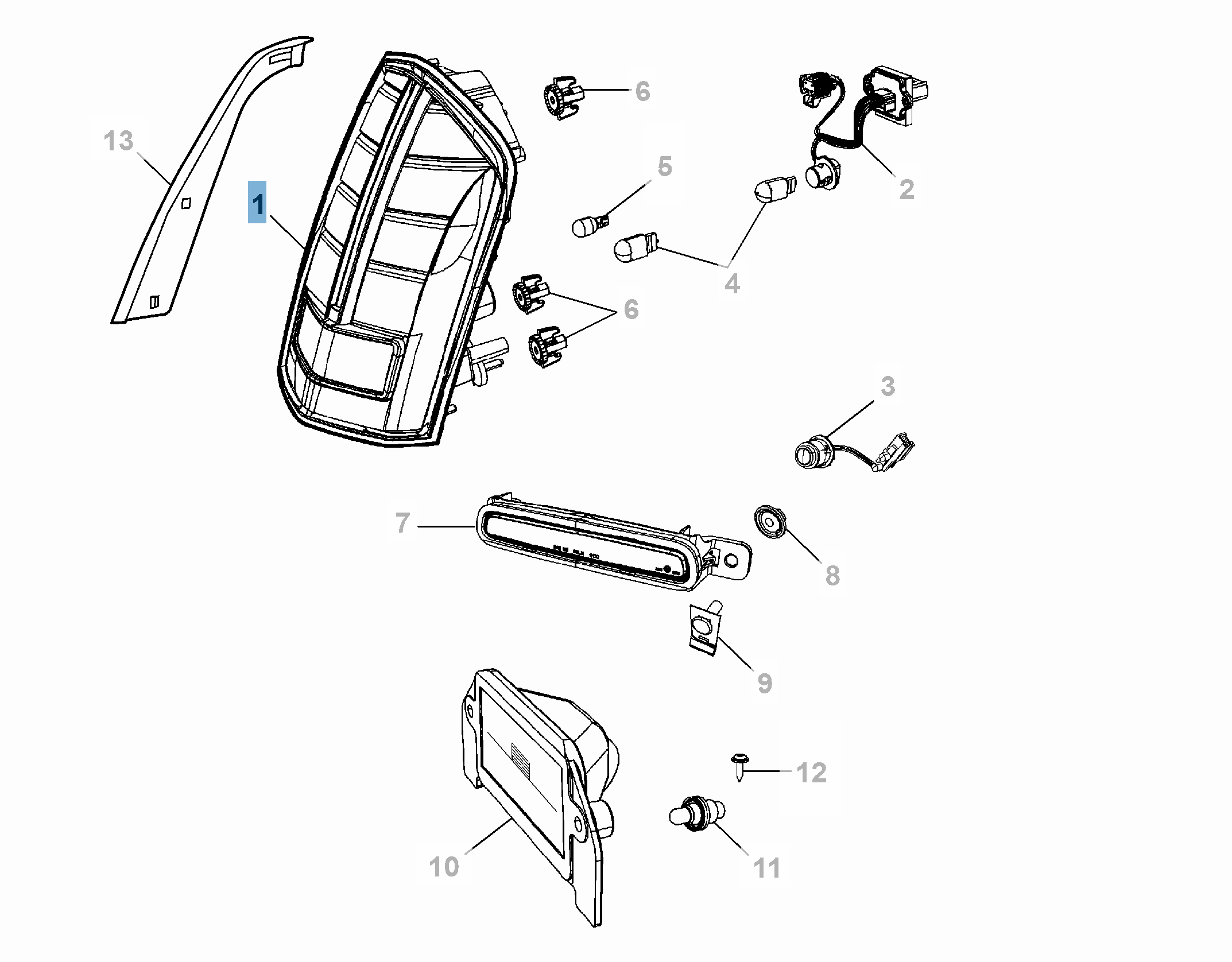 Fanale posteriore (posizione, stop e direzione) per Lancia Thema  undefined