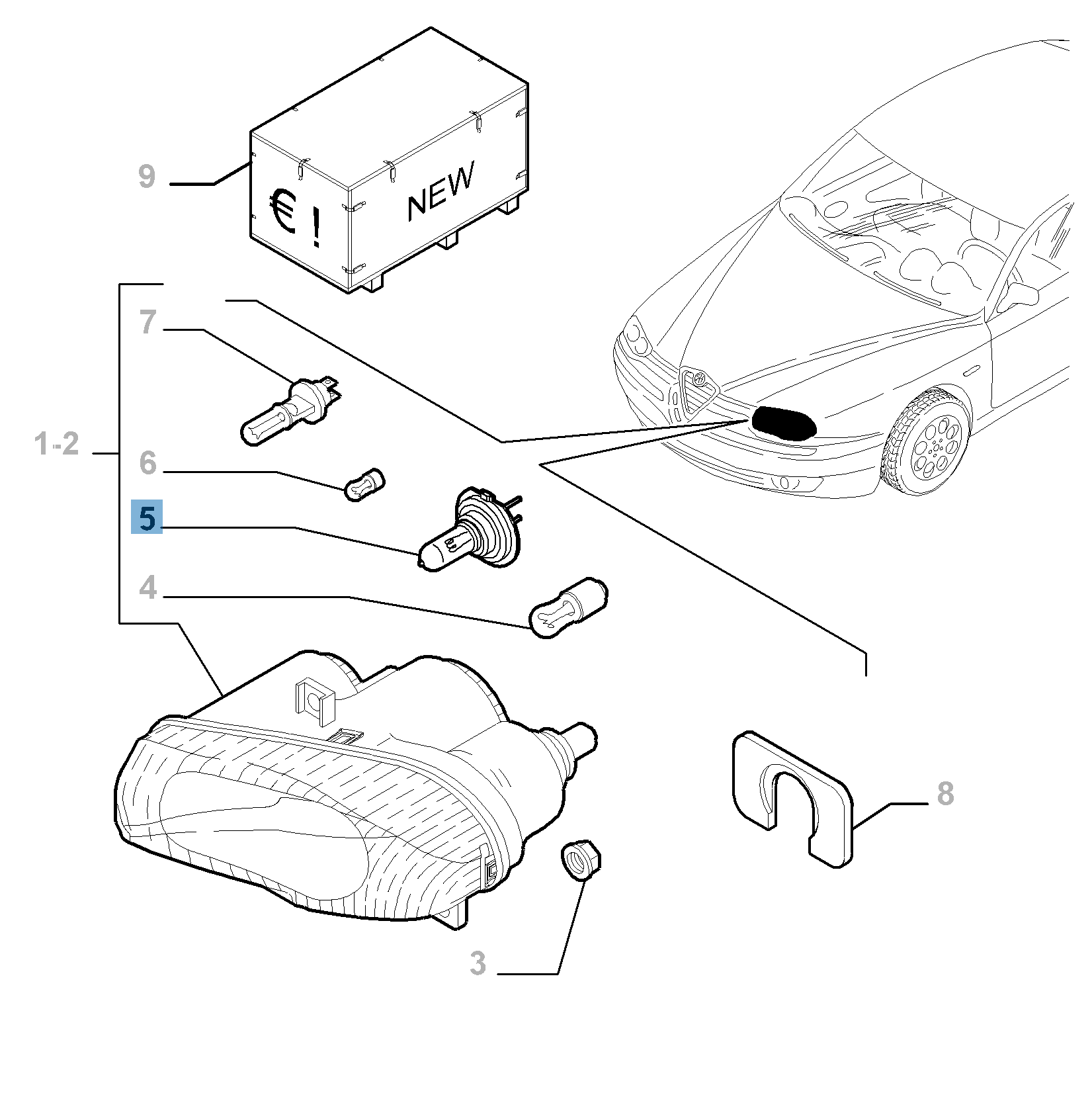 Ampoule D2S (XÉNON) 35W  alfa-romeo