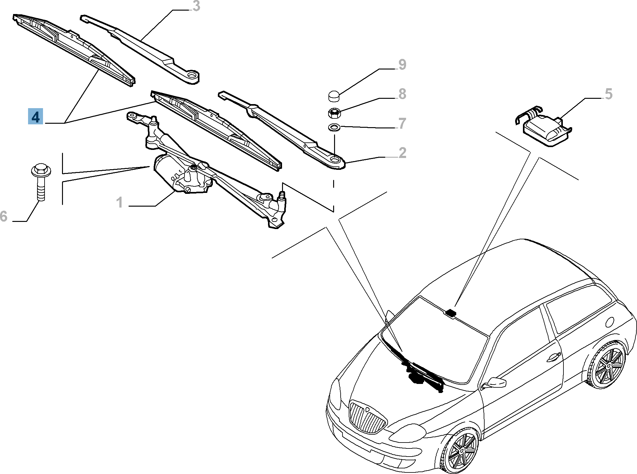 Kit 2 spazzole tergicristalli anteriori per Ypsilon  undefined