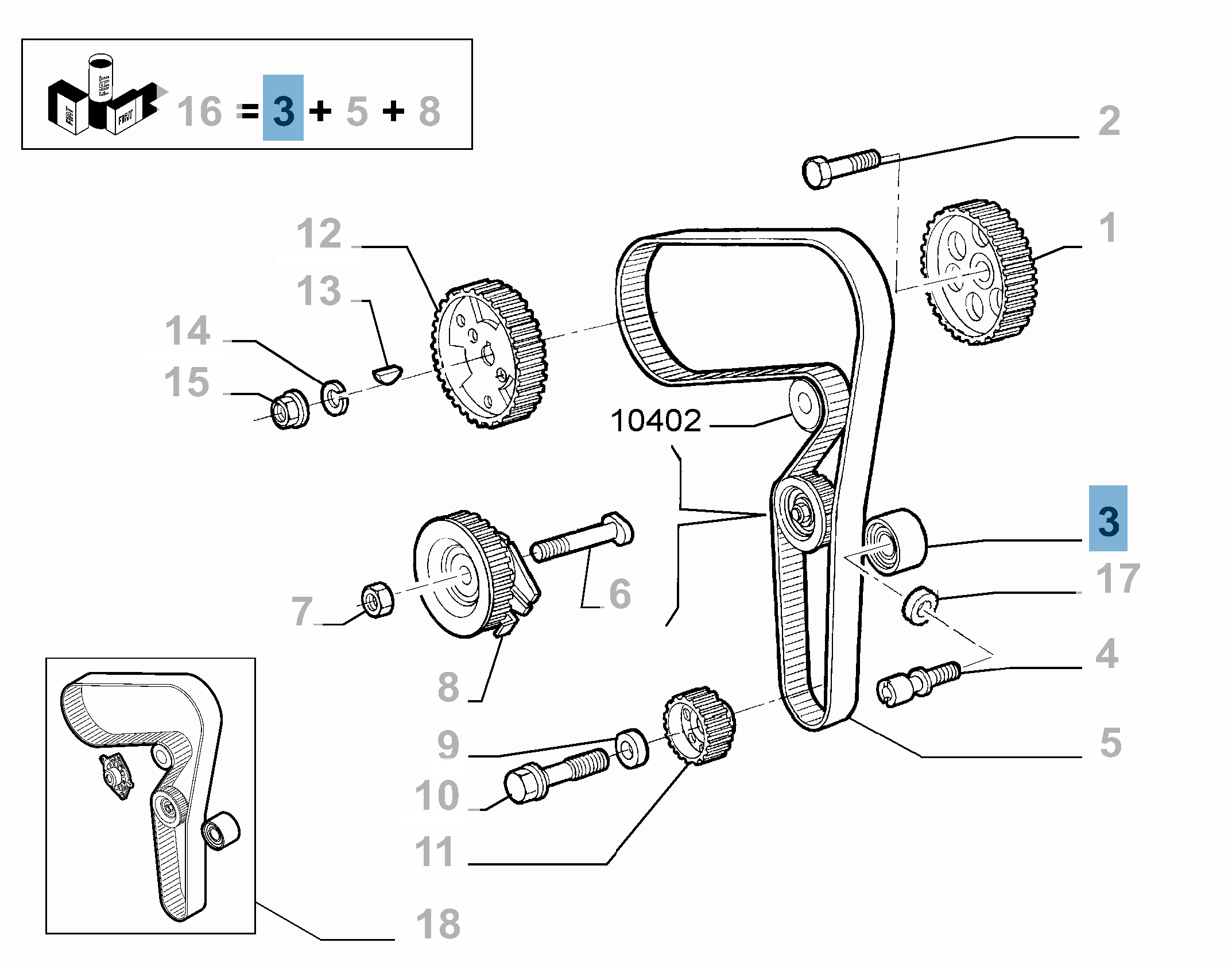 Tendeur de courroie fixe  undefined