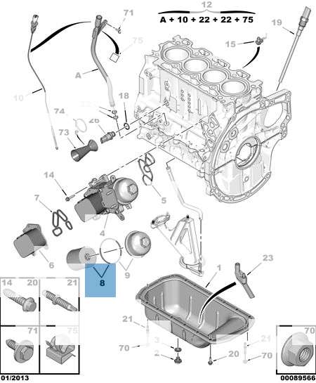 Filtro olio per Fiat Professional Scudo  fiat